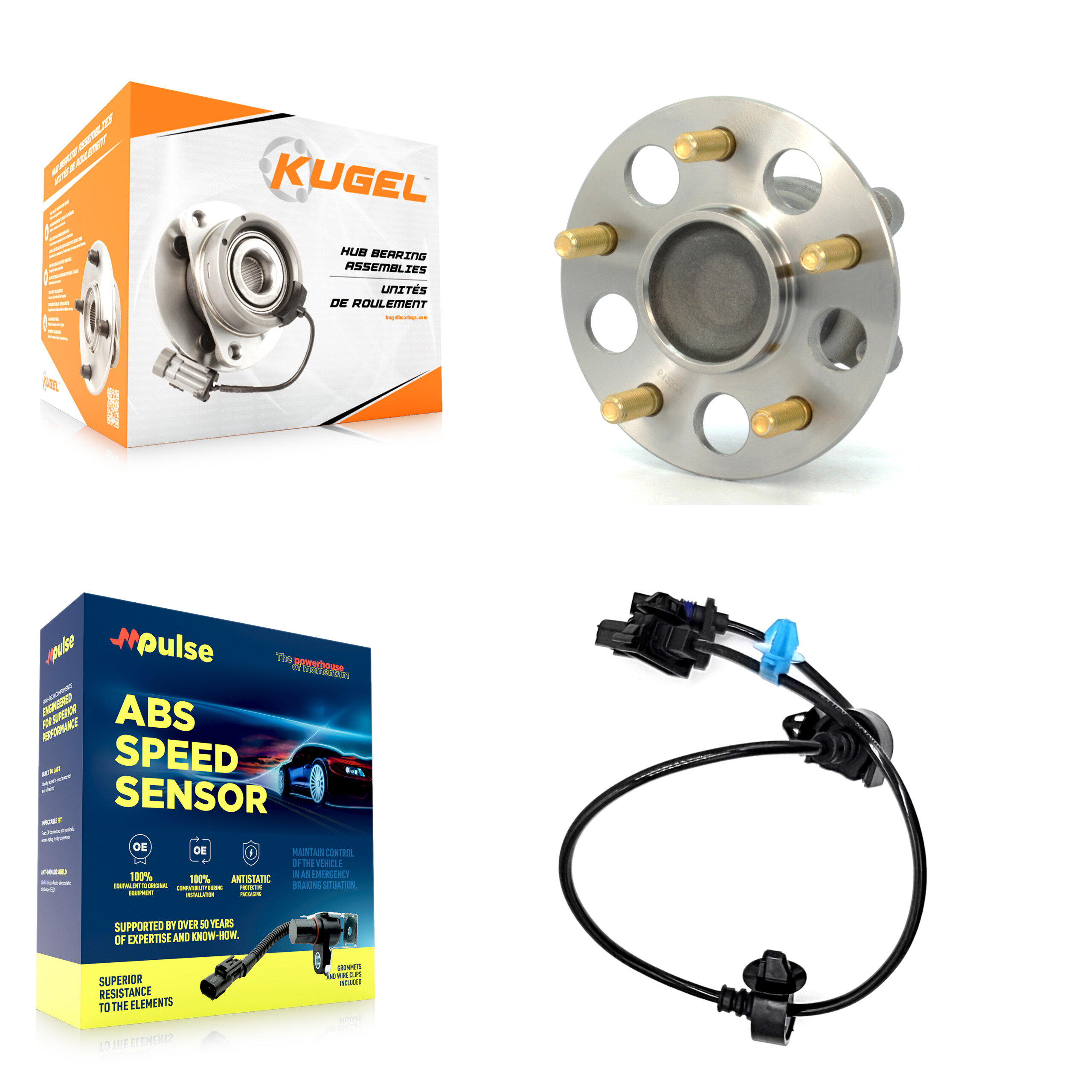 Kugel - K7S-100375 - Rear Wheel Bearing and Hub Assembly Kits