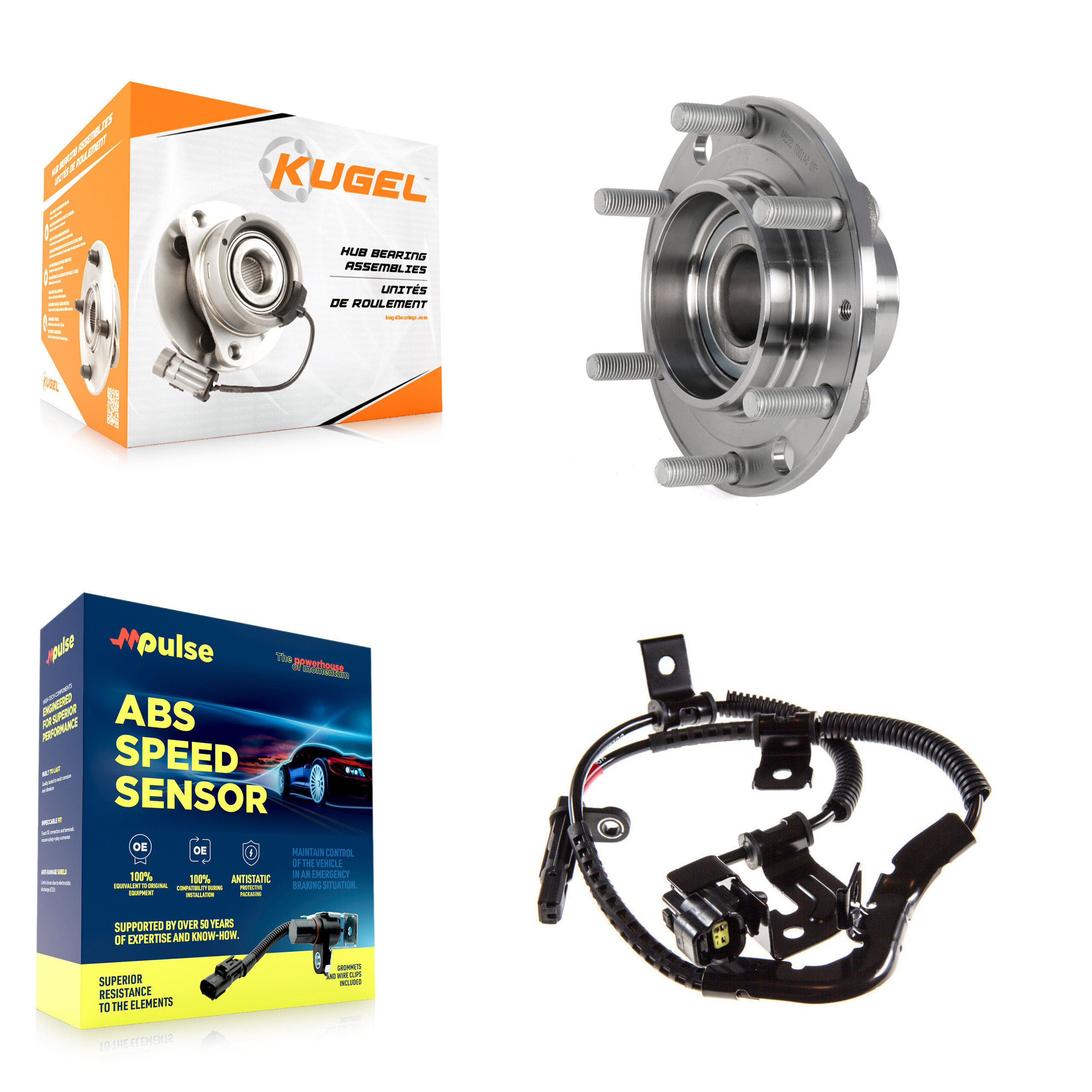 Kugel - K7S-100378 - Rear Wheel Bearing and Hub Assembly Kits