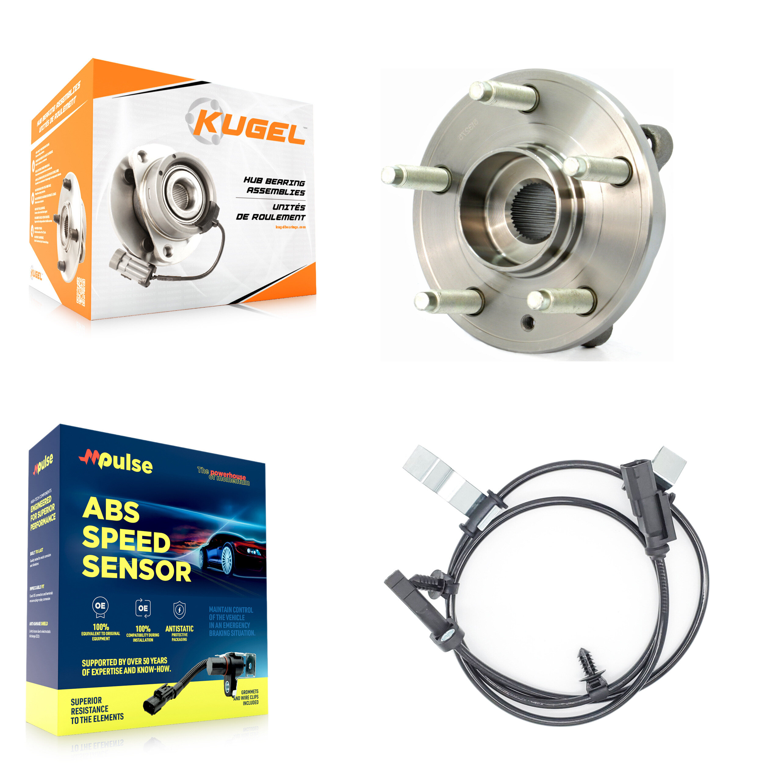 Kugel - K7S-100382 - Rear Wheel Bearing and Hub Assembly Kits