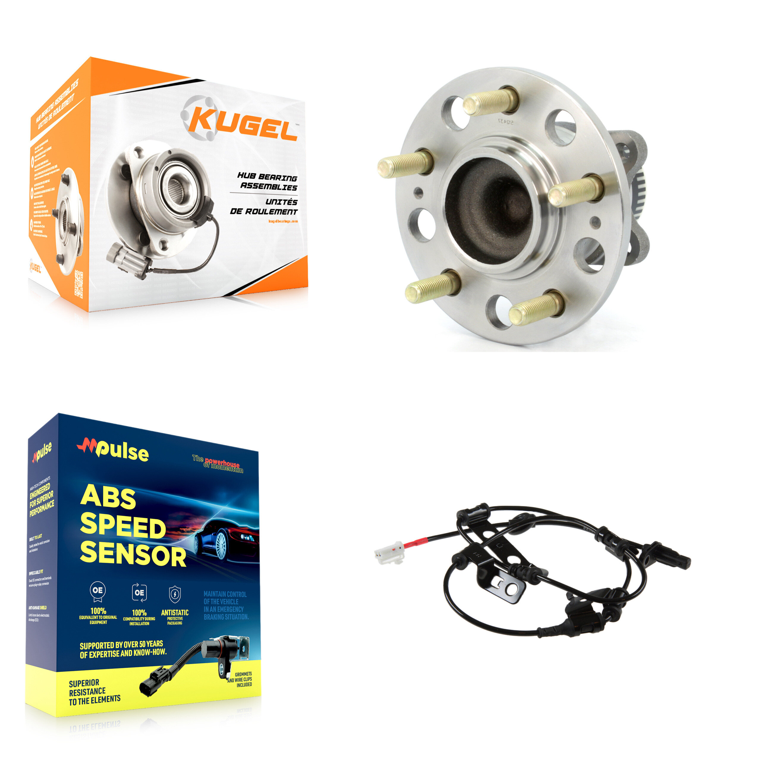 Kugel - K7S-100384 - Rear Wheel Bearing and Hub Assembly Kits