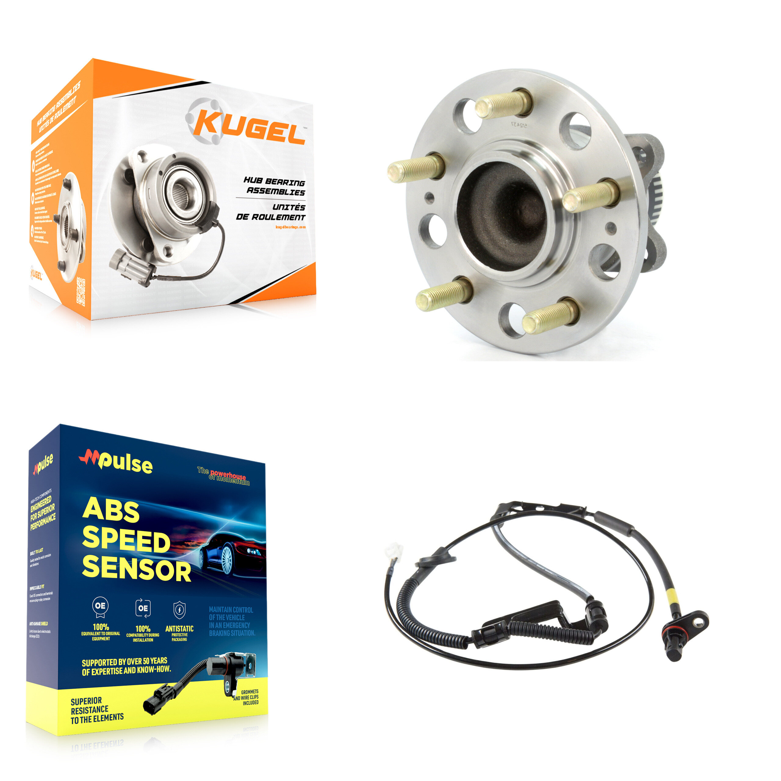 Kugel - K7S-100385 - Rear Wheel Bearing and Hub Assembly Kits