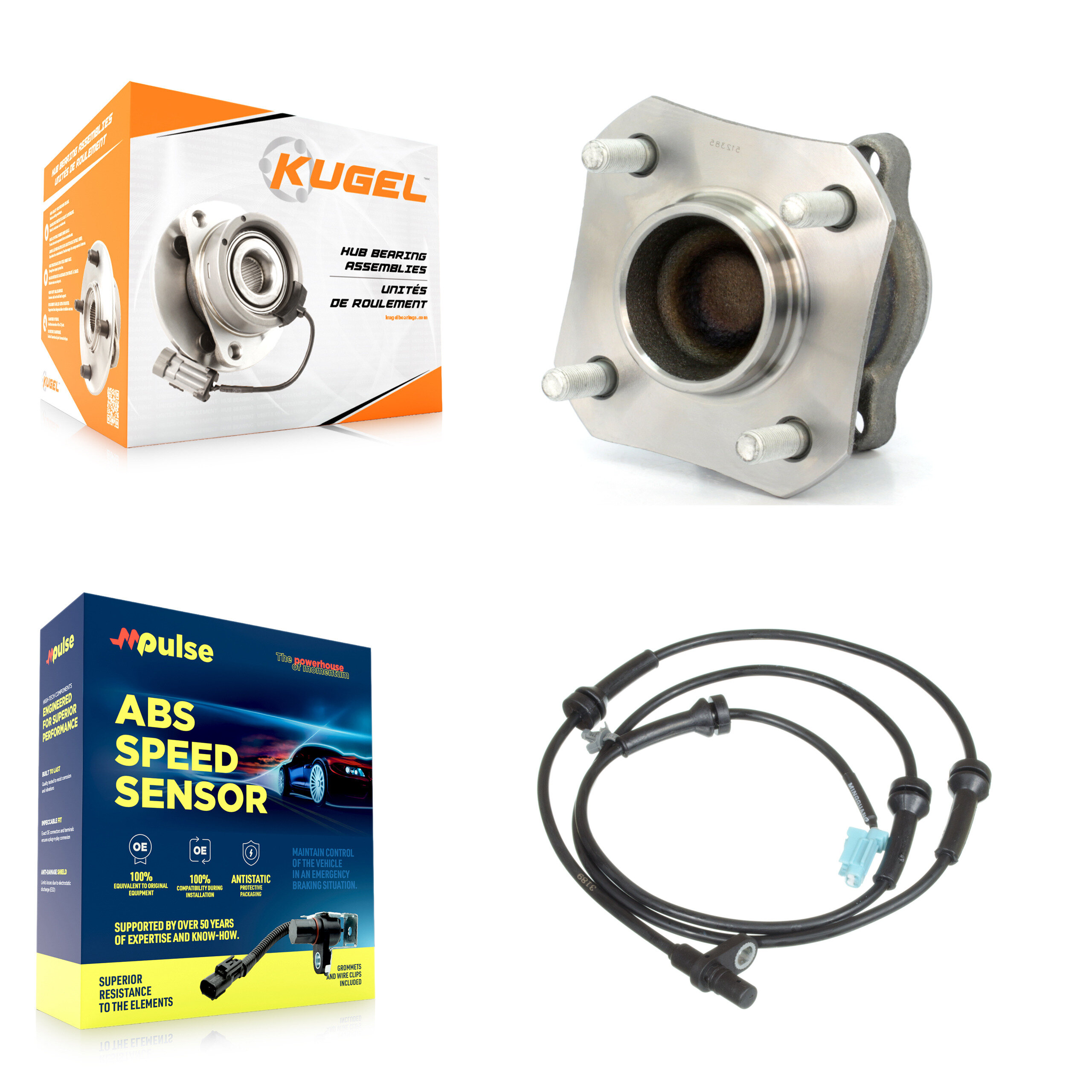 Kugel - K7S-100389 - Rear Wheel Bearing and Hub Assembly Kits