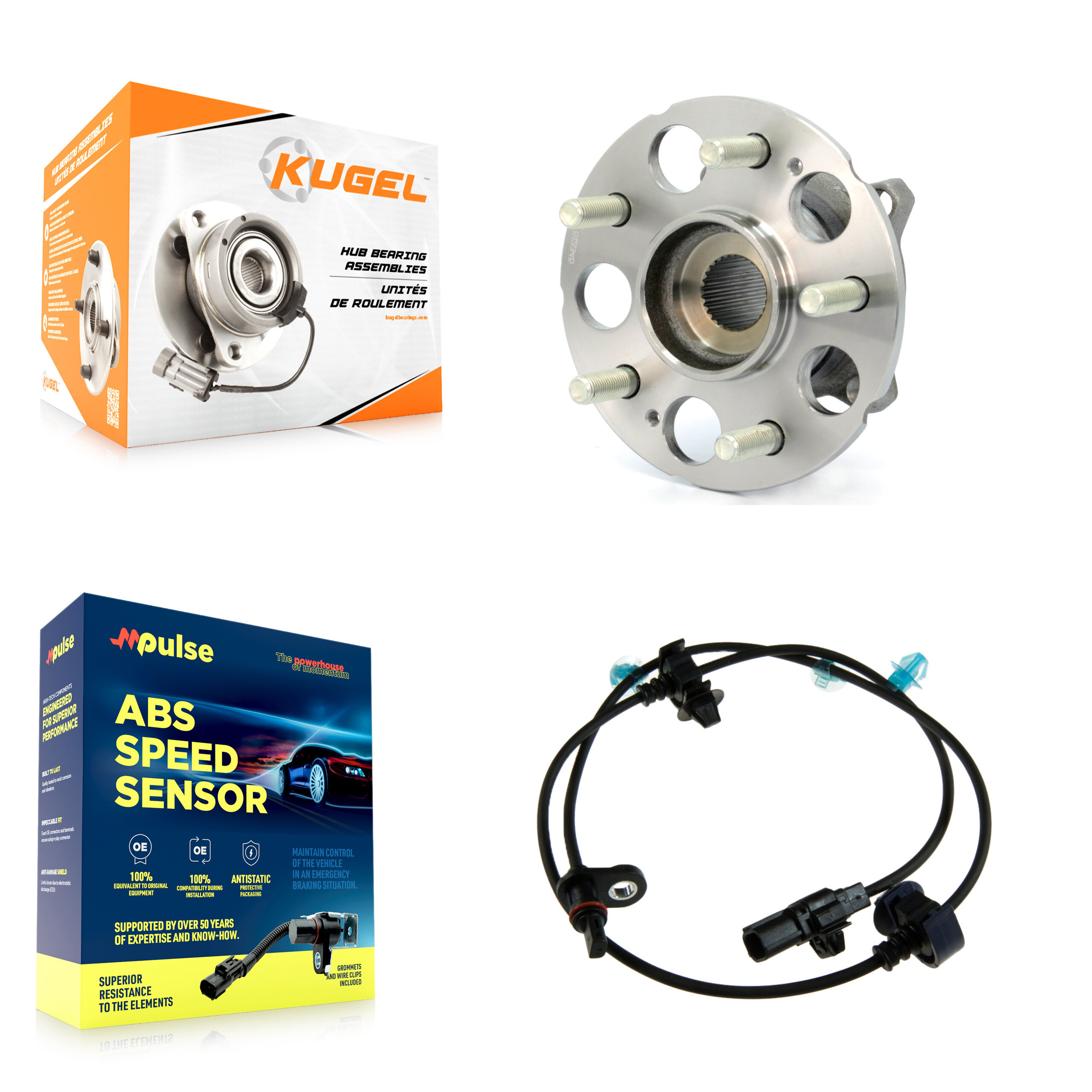 Kugel - K7S-100395 - Rear Wheel Bearing and Hub Assembly Kits