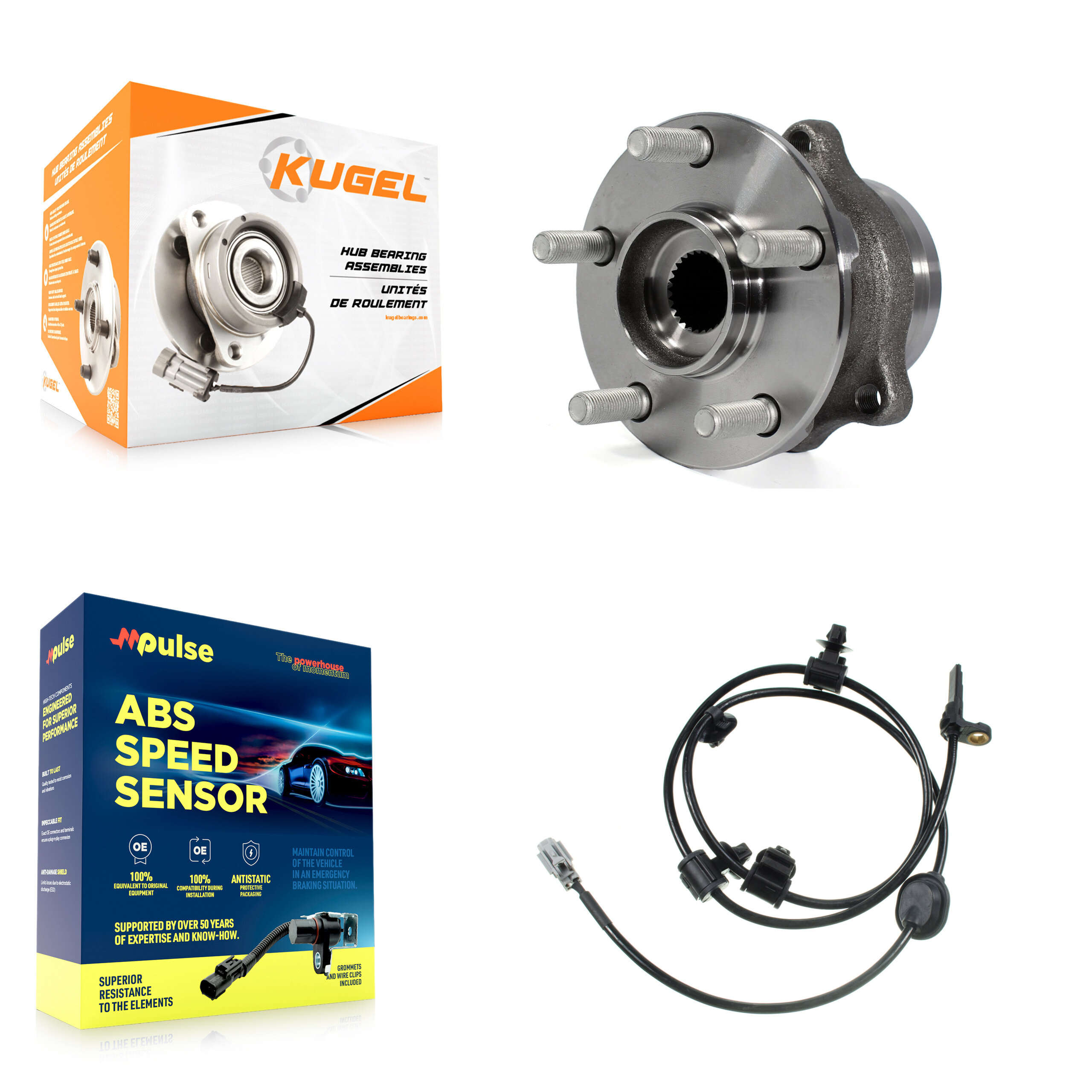 Kugel - K7S-100403 - Rear Wheel Bearing and Hub Assembly Kits