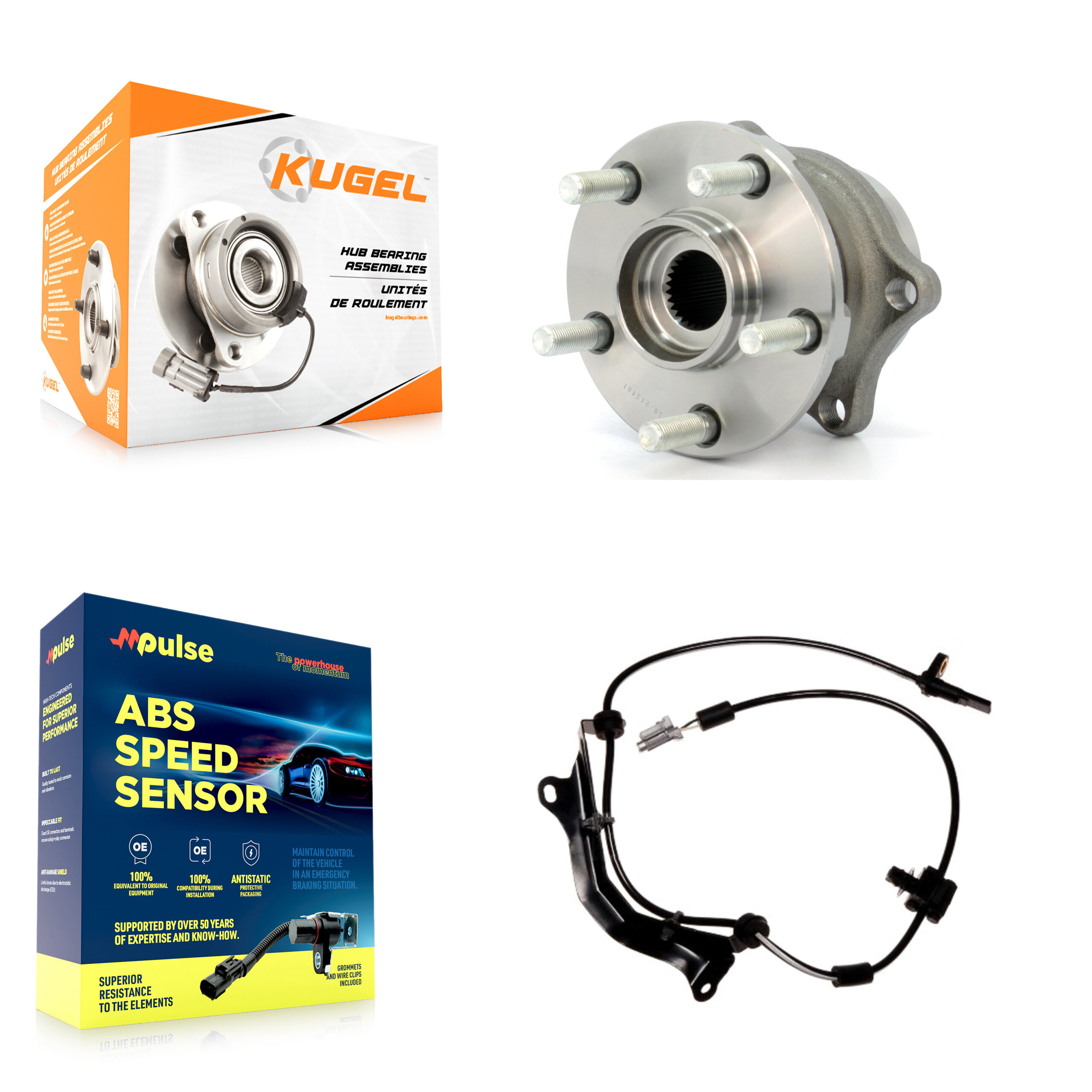 Kugel - K7S-100404 - Rear Wheel Bearing and Hub Assembly Kits
