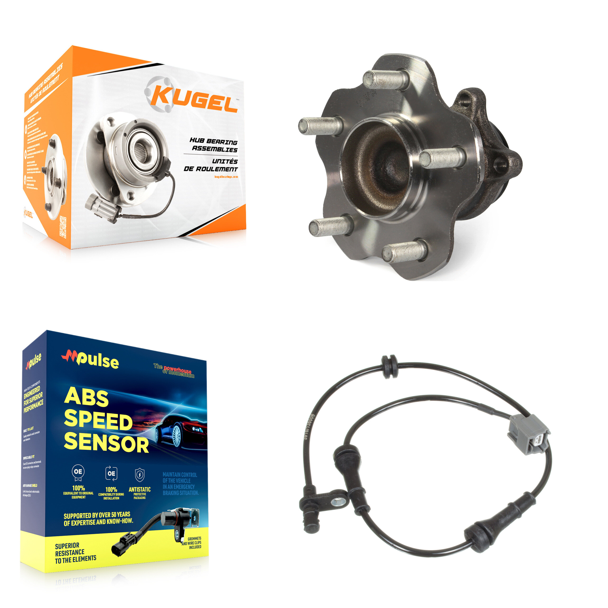 Kugel - K7S-100408 - Rear Wheel Bearing and Hub Assembly Kits