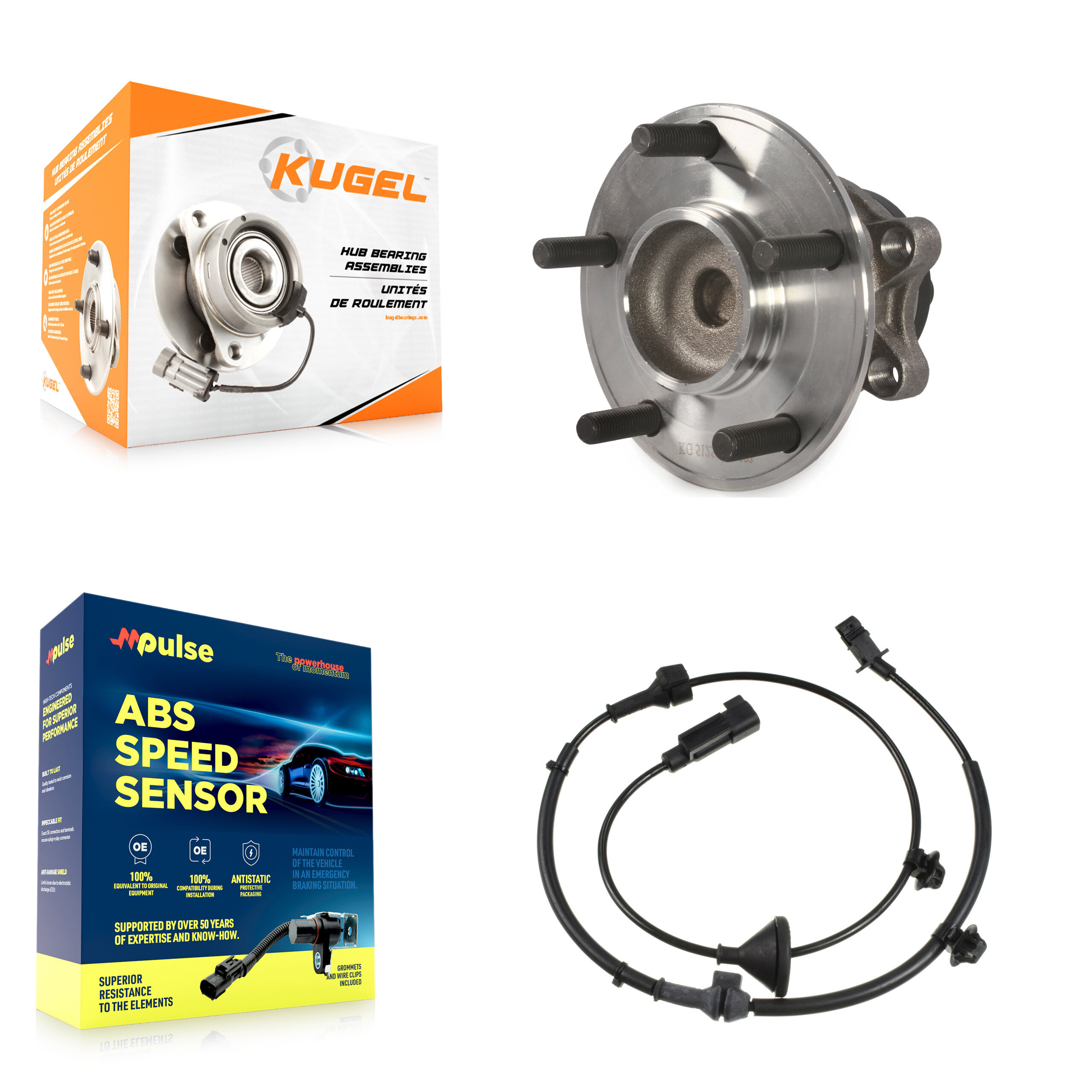 Kugel - K7S-100412 - Rear Wheel Bearing and Hub Assembly Kits