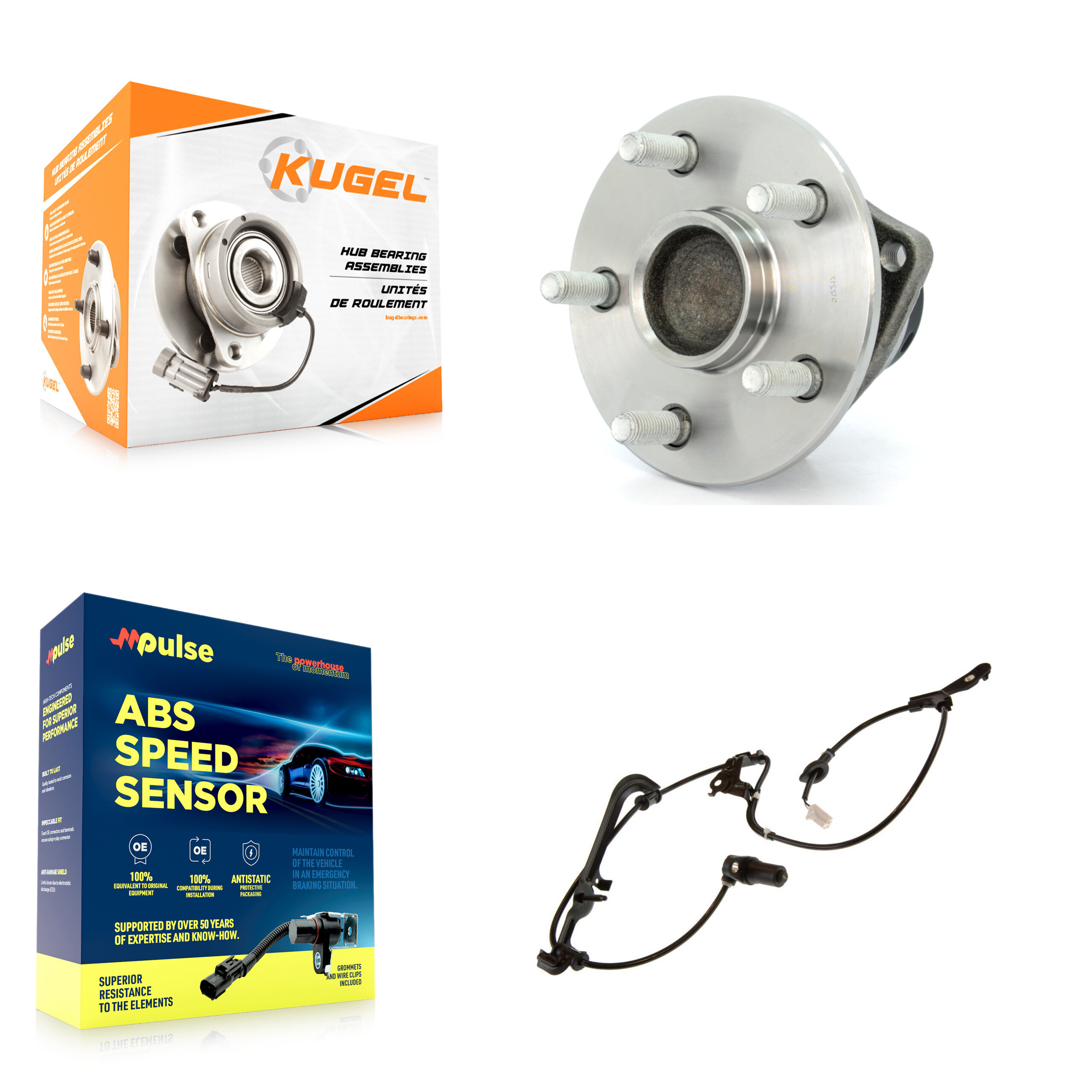 Kugel - K7S-100415 - Rear Wheel Bearing and Hub Assembly Kits