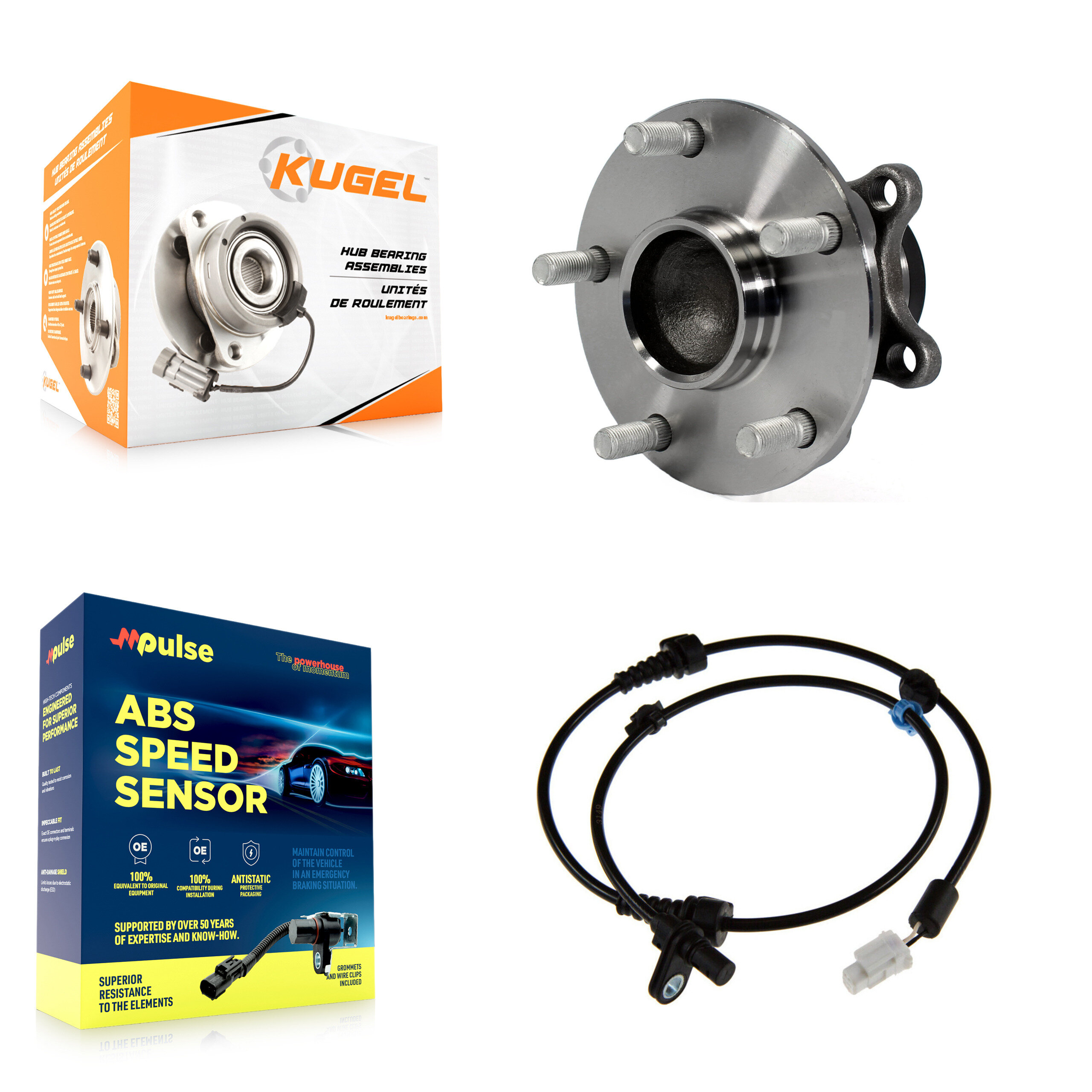 Kugel - K7S-100422 - Rear Wheel Bearing and Hub Assembly Kits