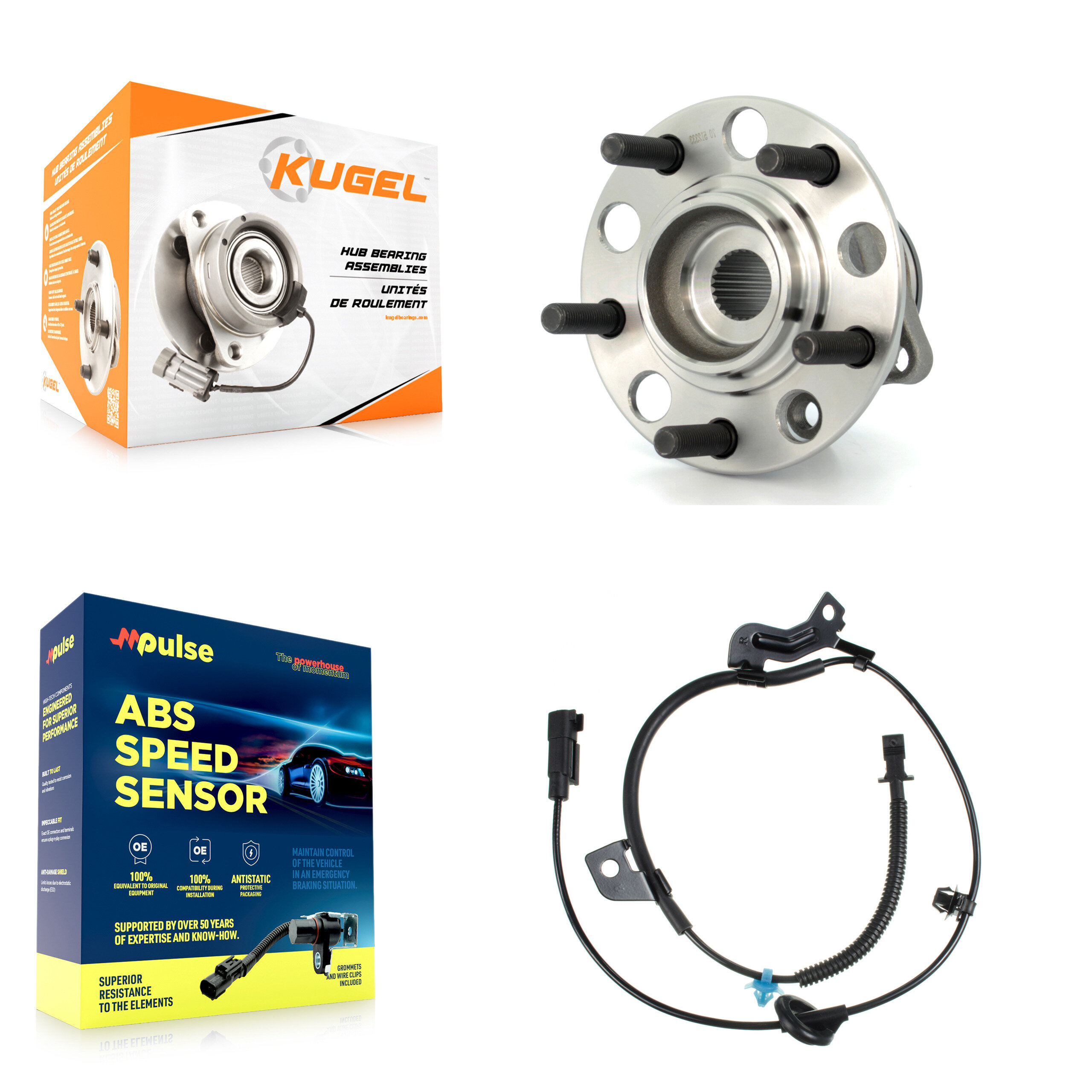 Kugel - K7S-100424 - Rear Wheel Bearing and Hub Assembly Kits
