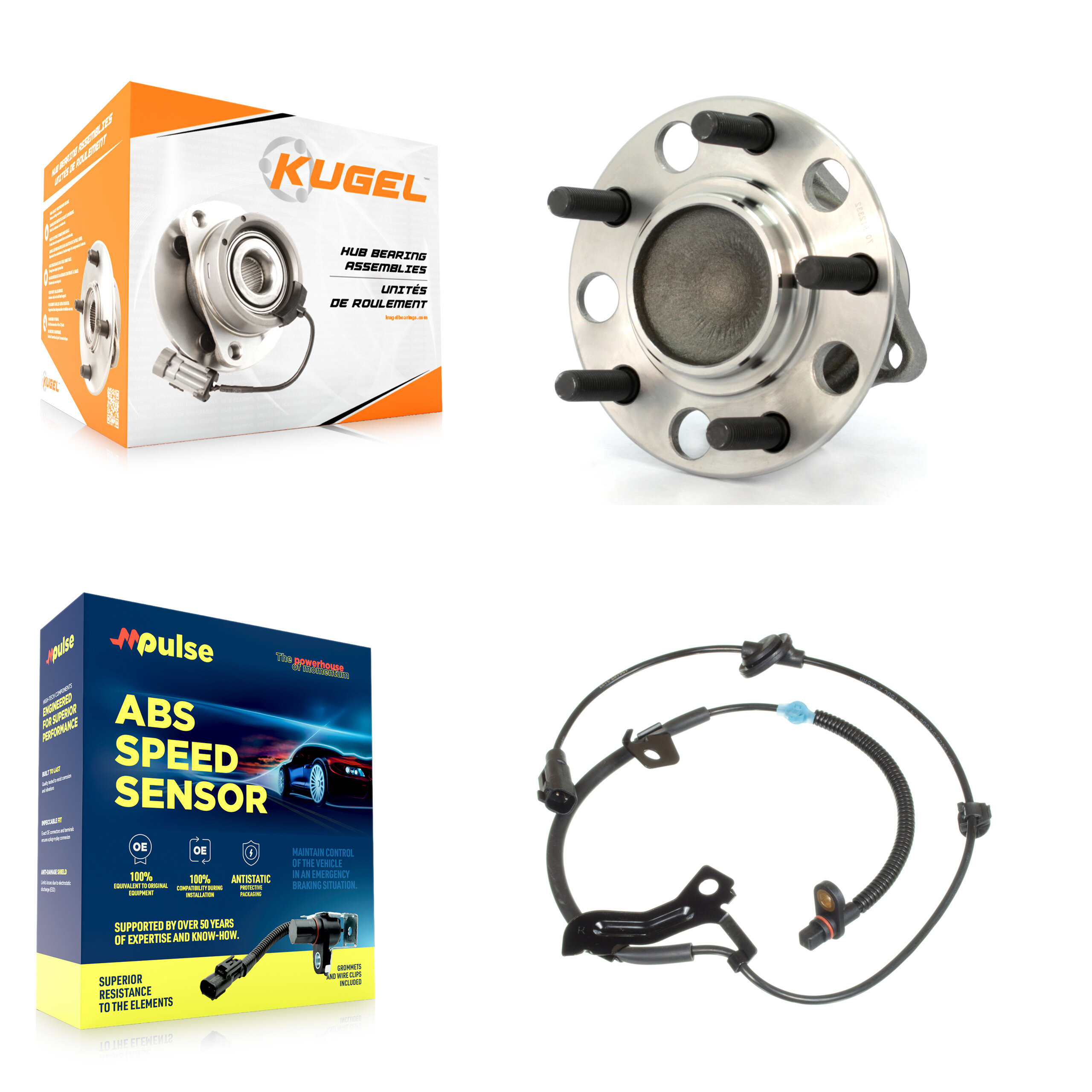 Kugel - K7S-100425 - Rear Wheel Bearing and Hub Assembly Kits