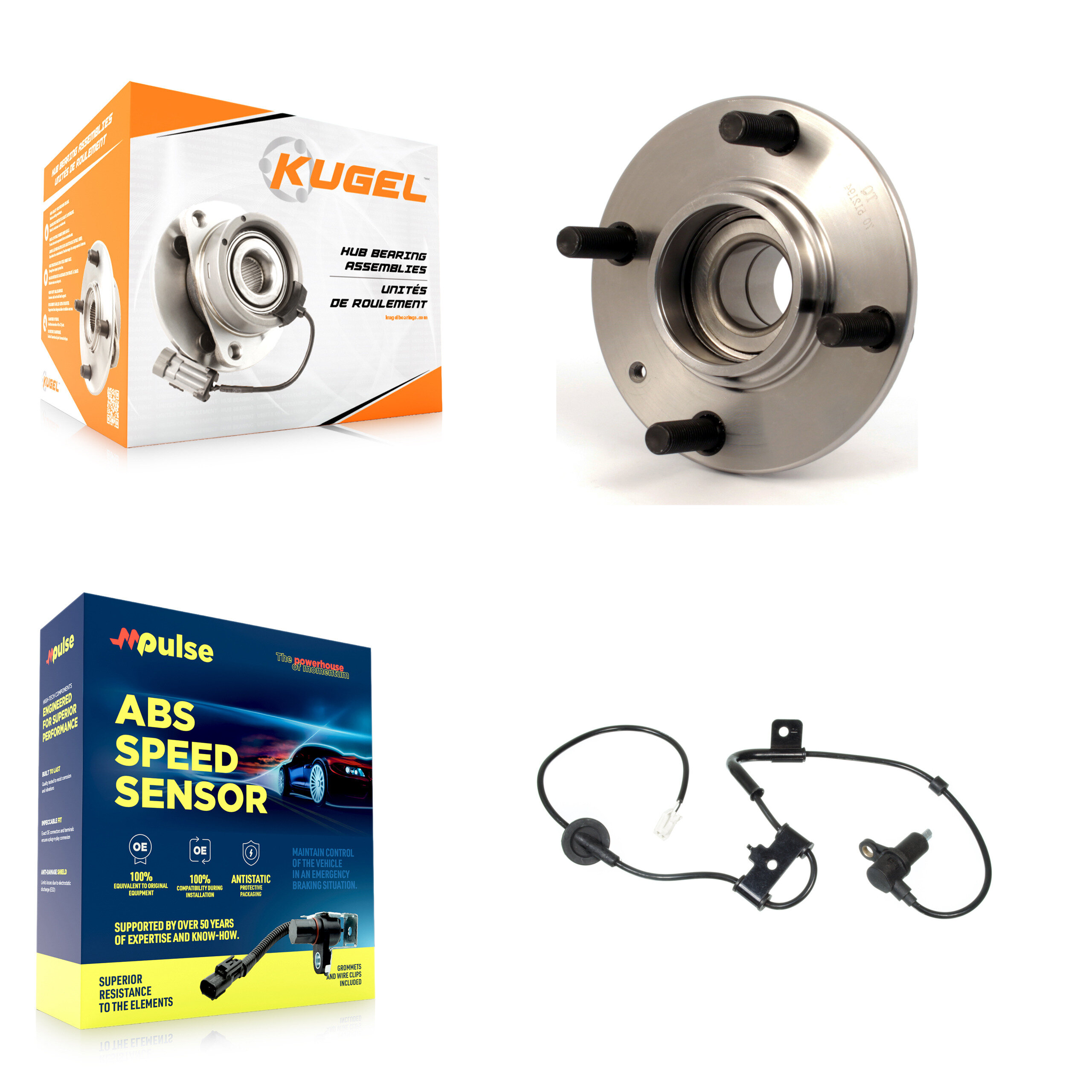 Kugel - K7S-100427 - Rear Wheel Bearing and Hub Assembly Kits