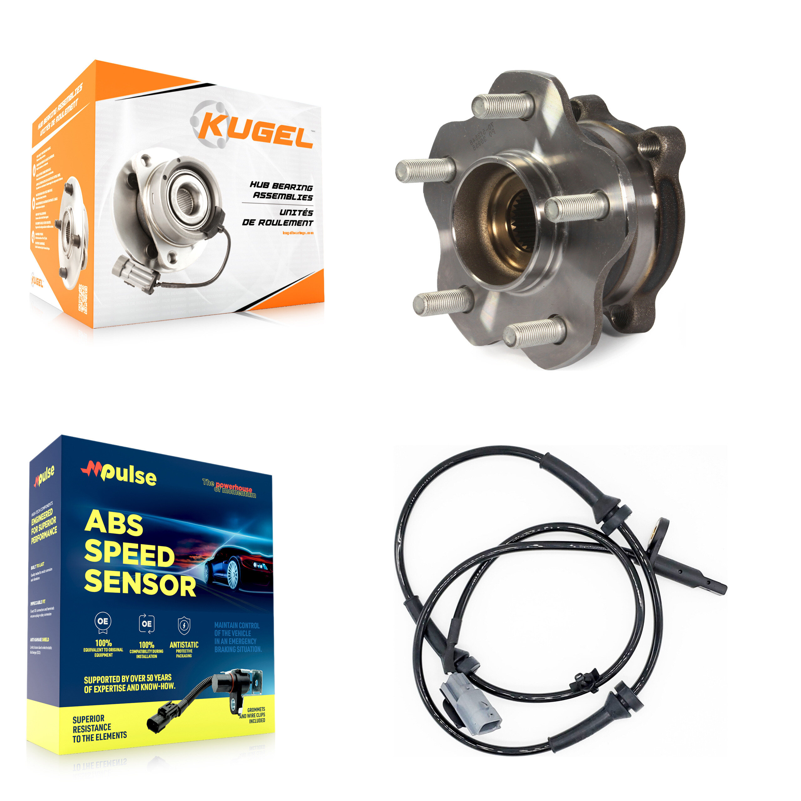 Kugel - K7S-100433 - Rear Wheel Bearing and Hub Assembly Kits