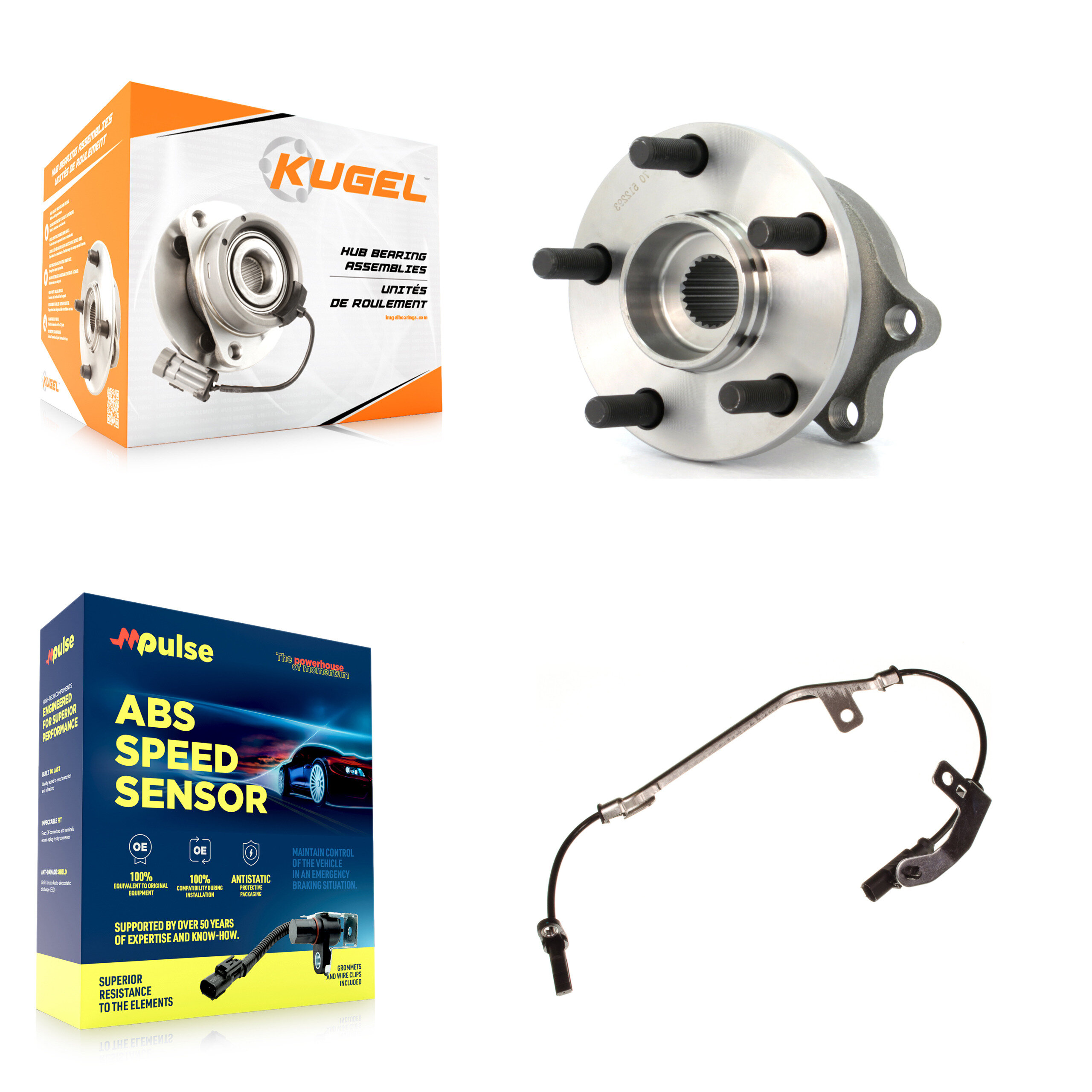 Kugel - K7S-100436 - Rear Wheel Bearing and Hub Assembly Kits