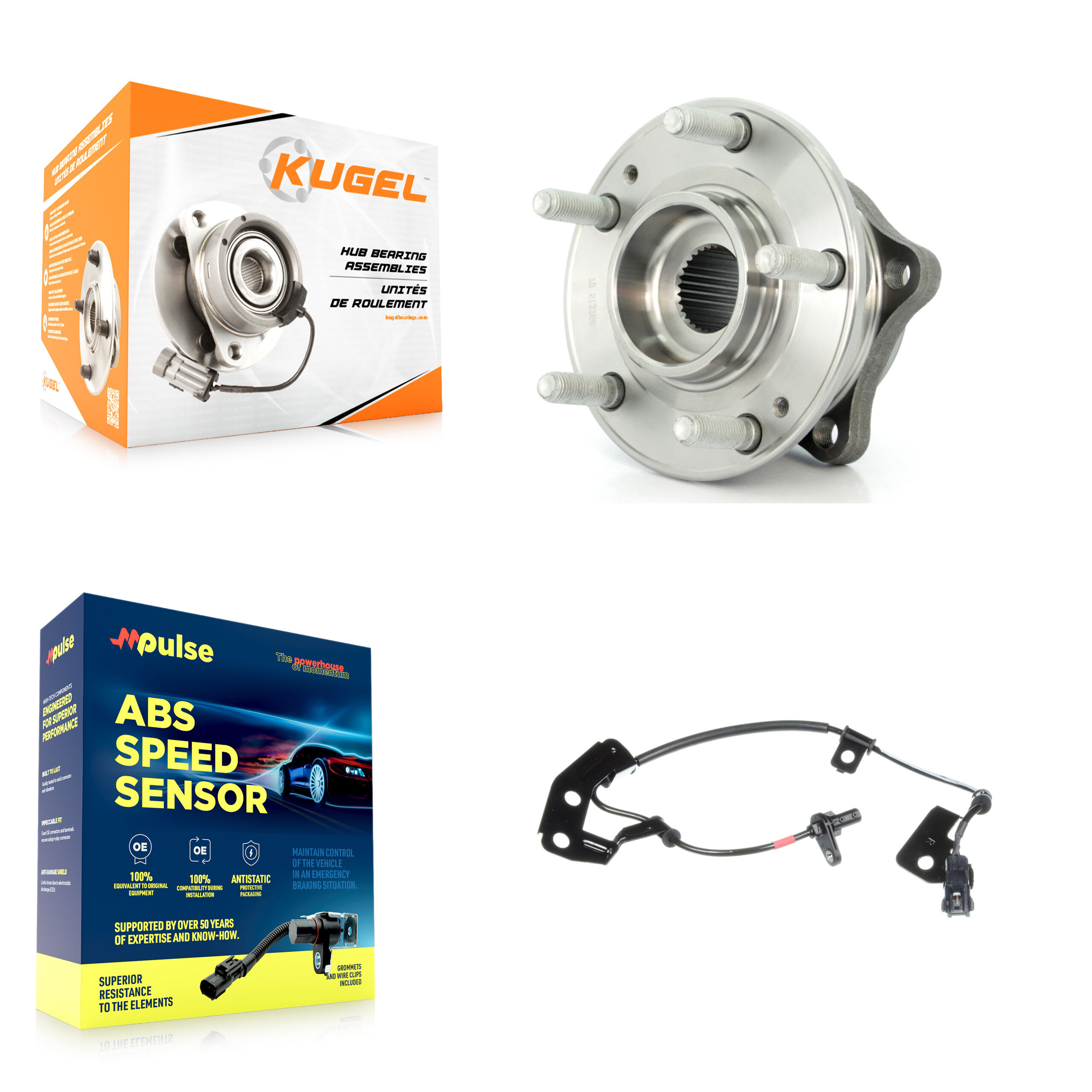 Kugel - K7S-100444 - Rear Wheel Bearing and Hub Assembly Kits
