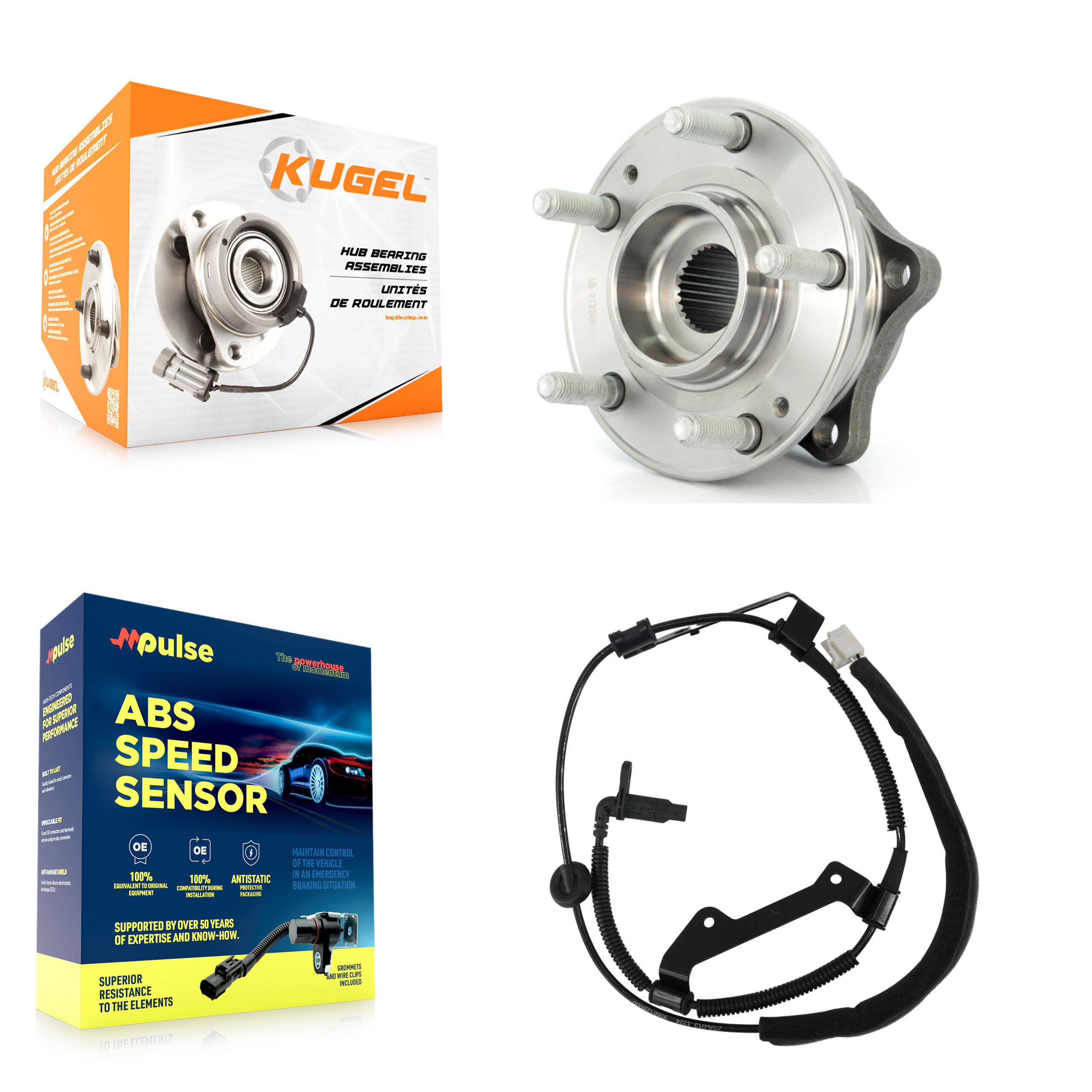 Kugel - K7S-100445 - Rear Wheel Bearing and Hub Assembly Kits