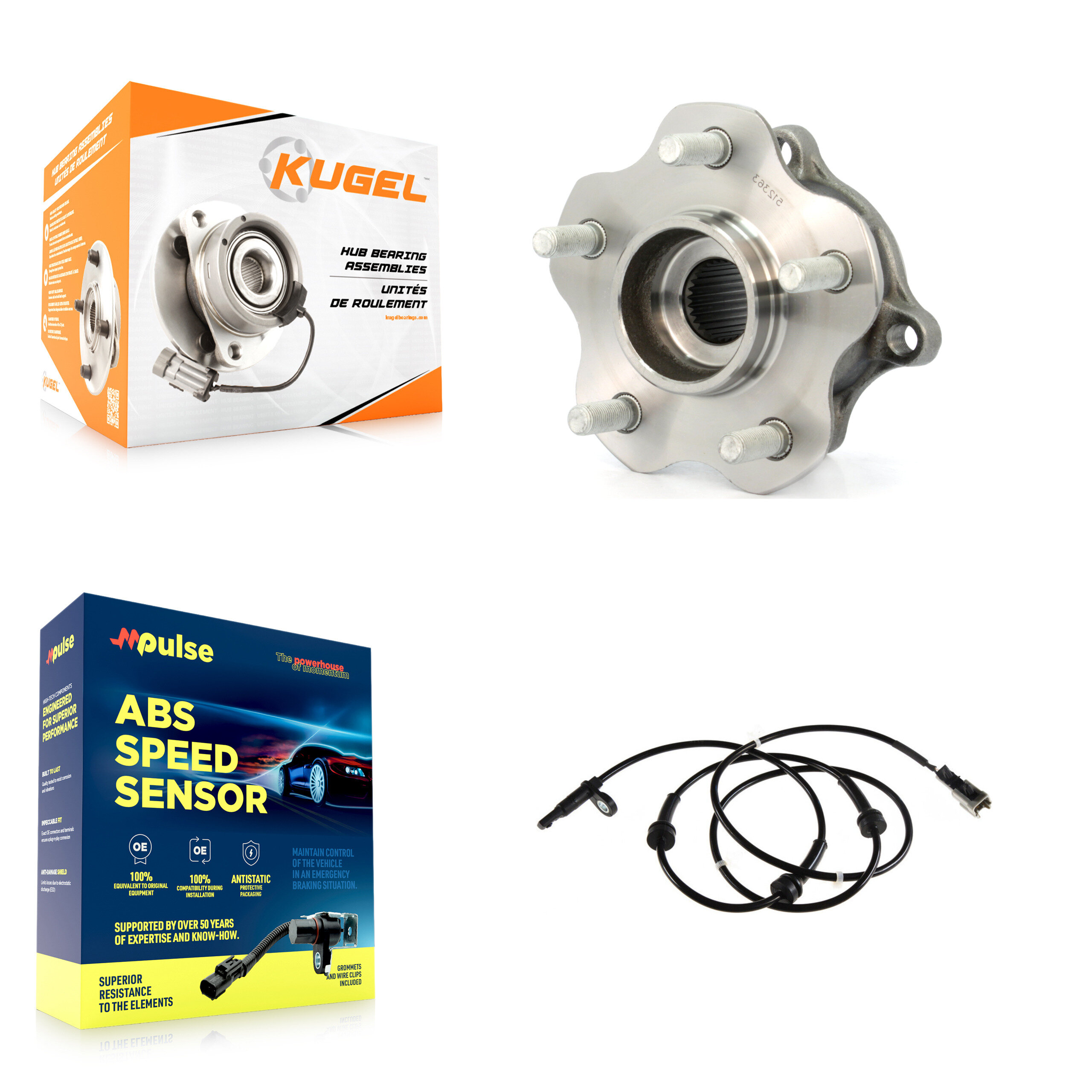 Kugel - K7S-100446 - Rear Wheel Bearing and Hub Assembly Kits