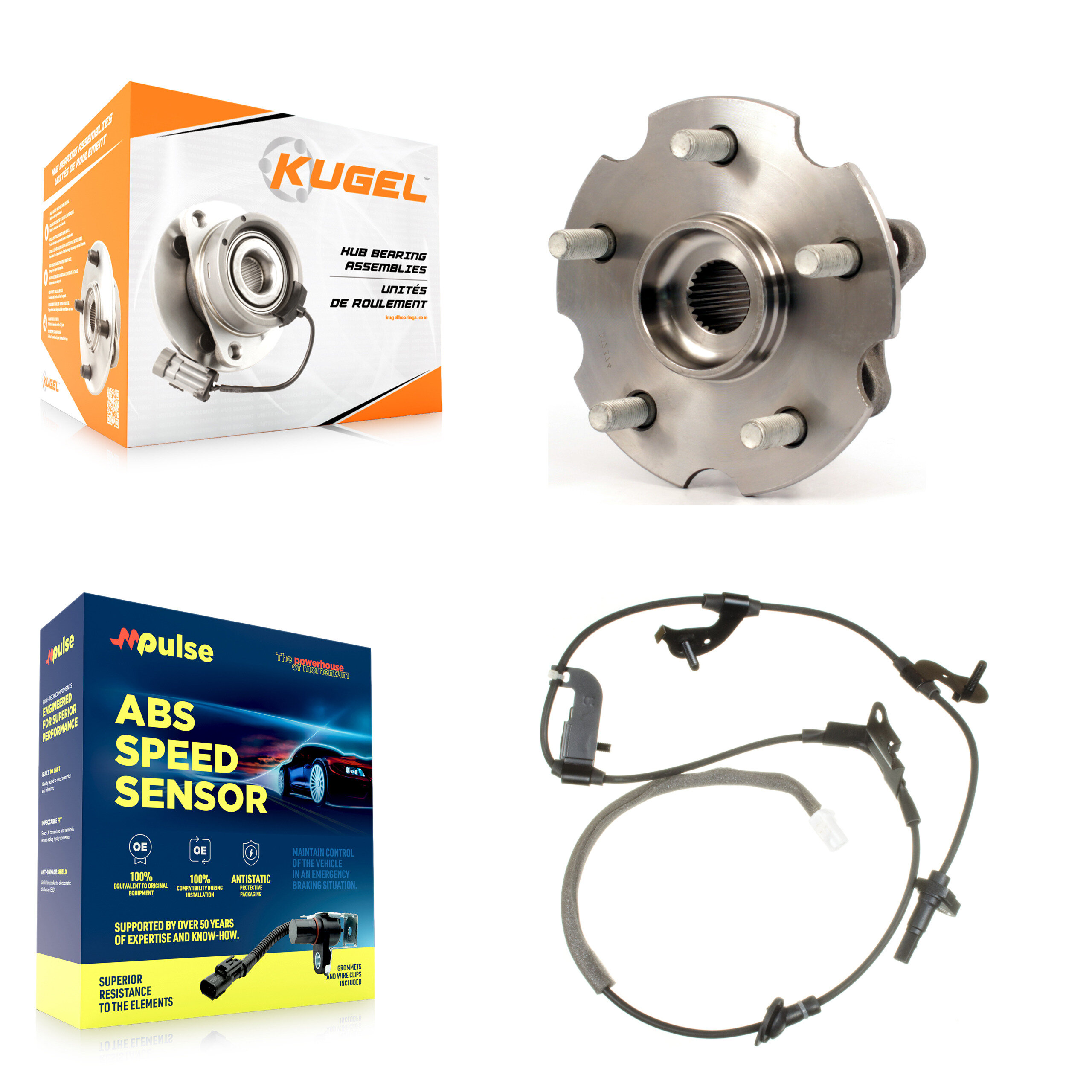 Kugel - K7S-100447 - Rear Wheel Bearing and Hub Assembly Kits