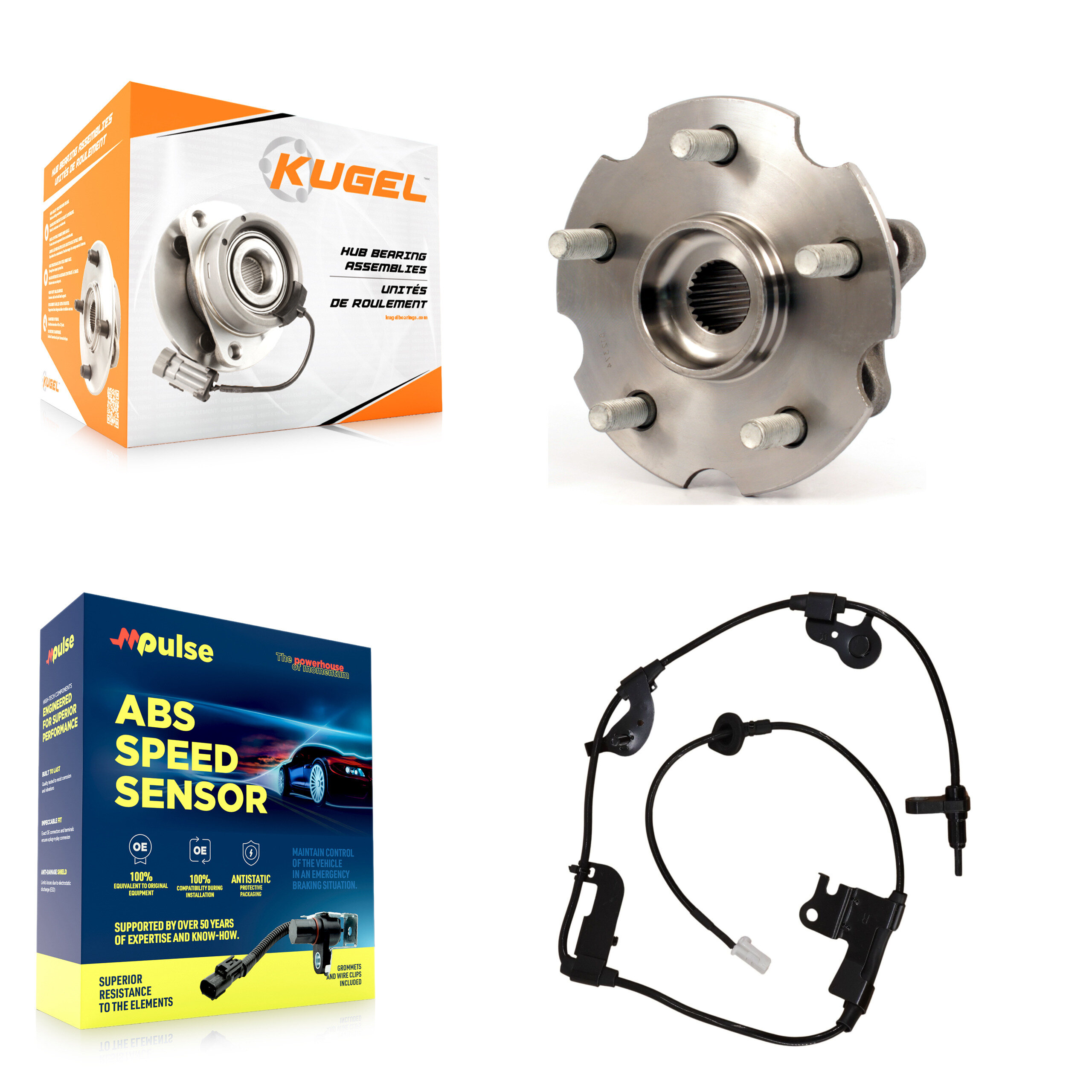 Kugel - K7S-100448 - Rear Wheel Bearing and Hub Assembly Kits
