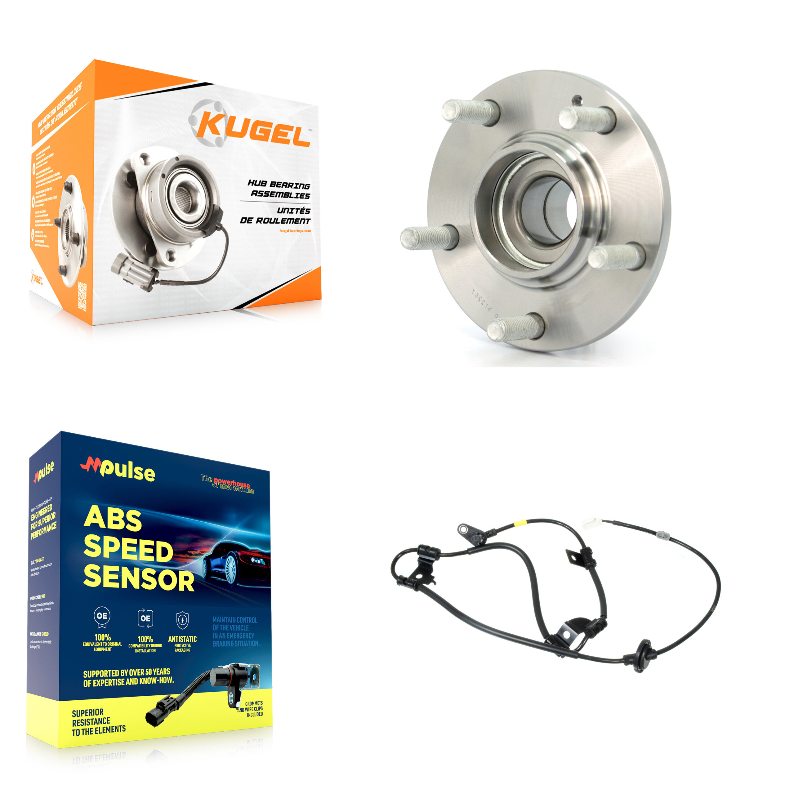Kugel - K7S-100452 - Rear Wheel Bearing and Hub Assembly Kits