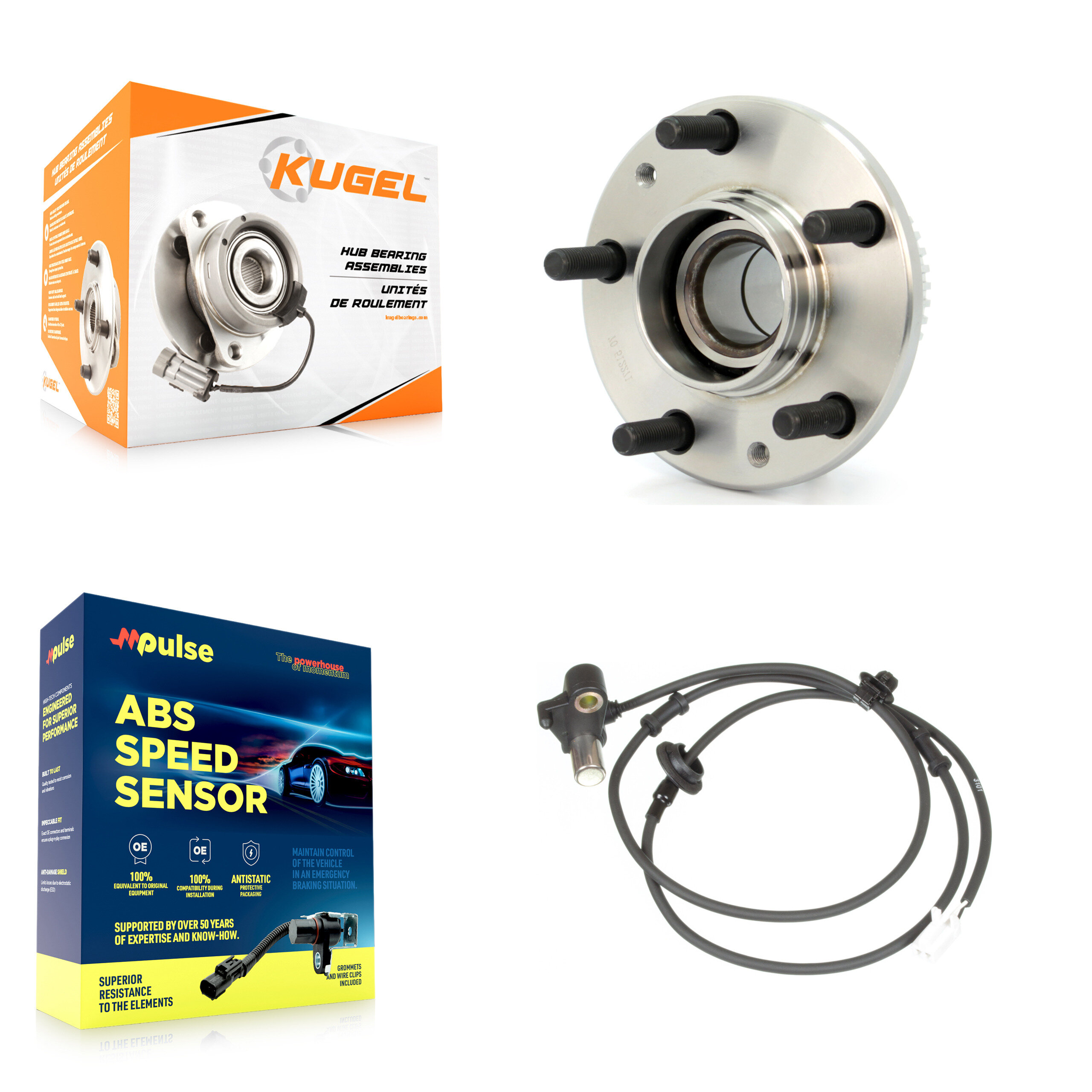 Kugel - K7S-100455 - Rear Wheel Bearing and Hub Assembly Kits