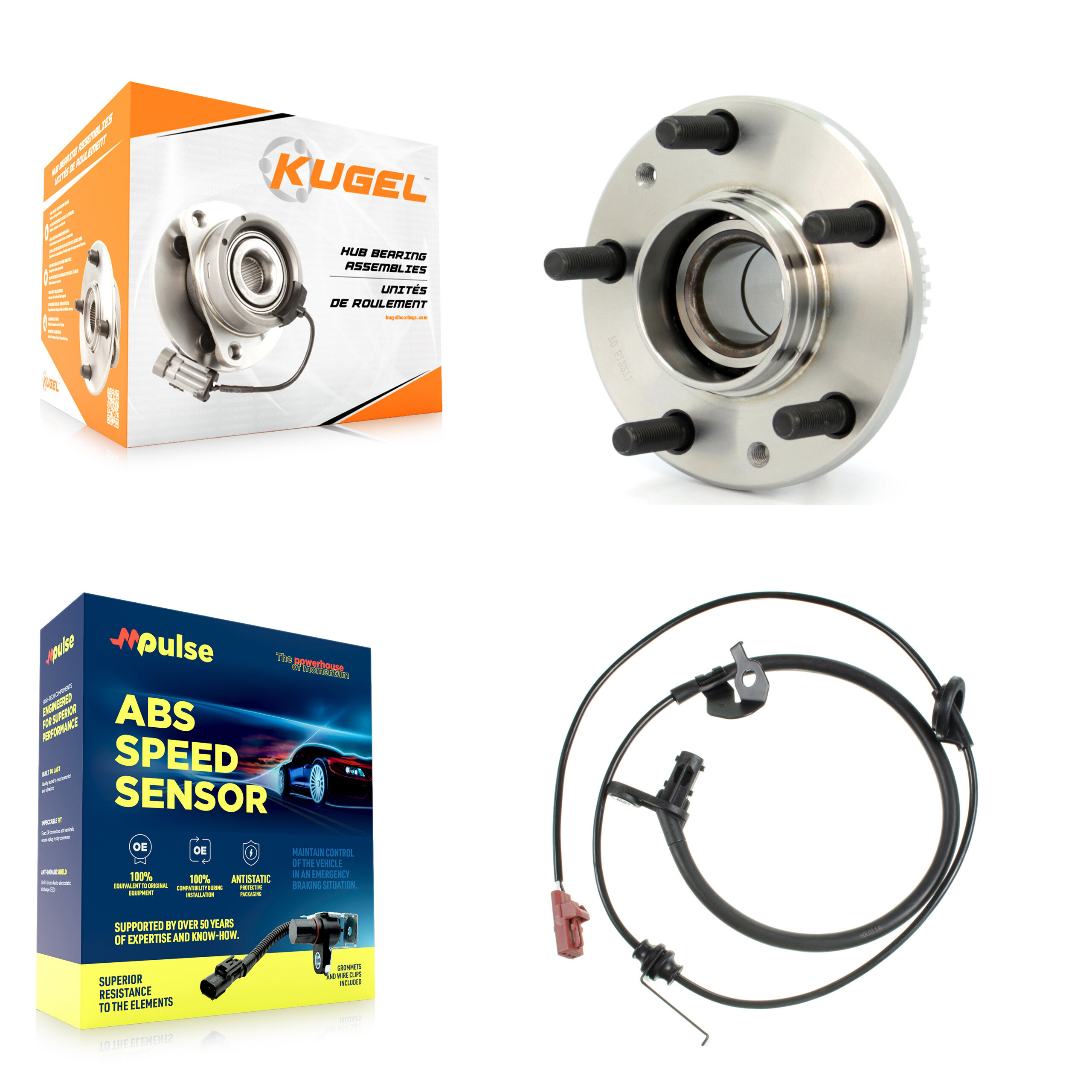 Kugel - K7S-100456 - Rear Wheel Bearing and Hub Assembly Kits