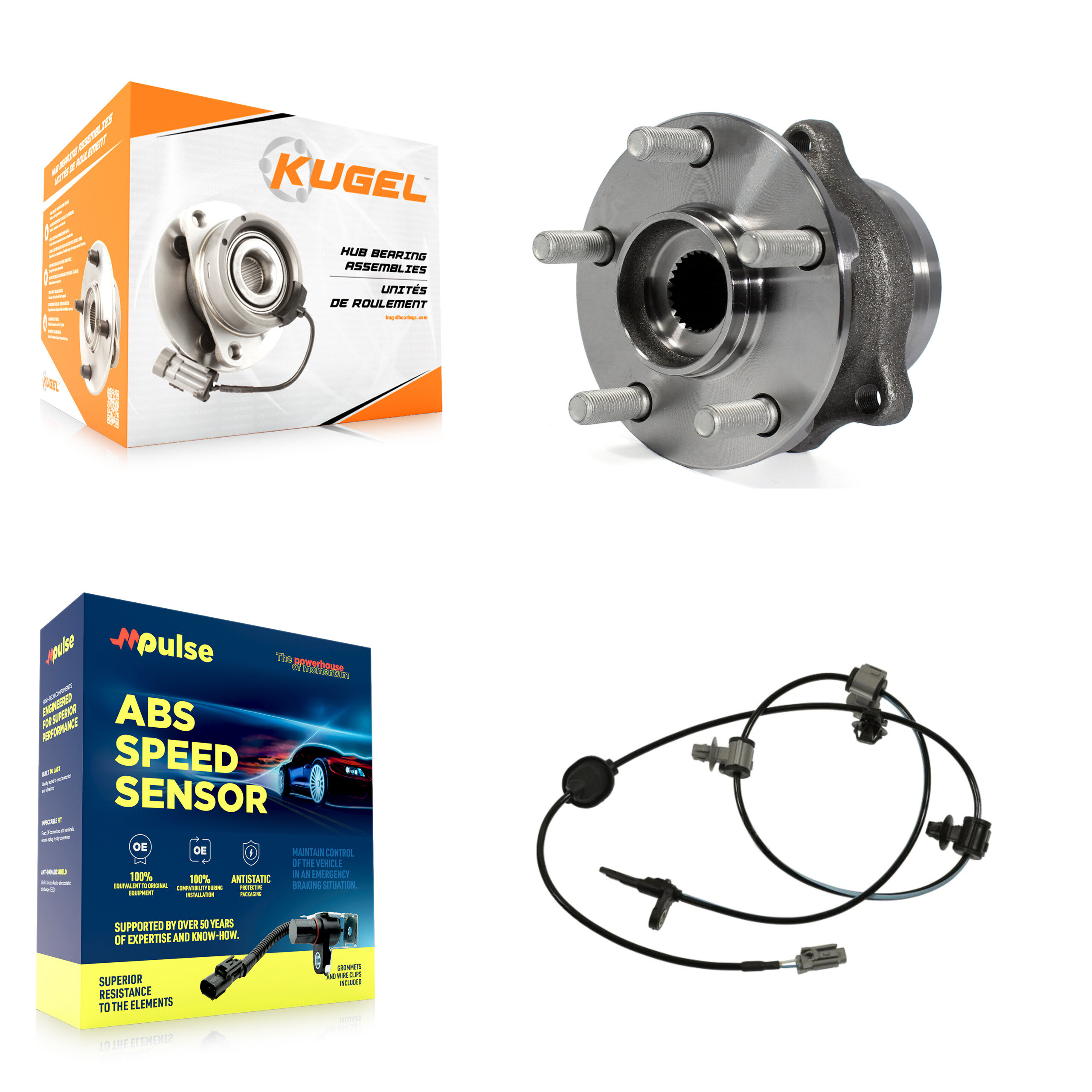 Kugel - K7S-100457 - Rear Wheel Bearing and Hub Assembly Kits