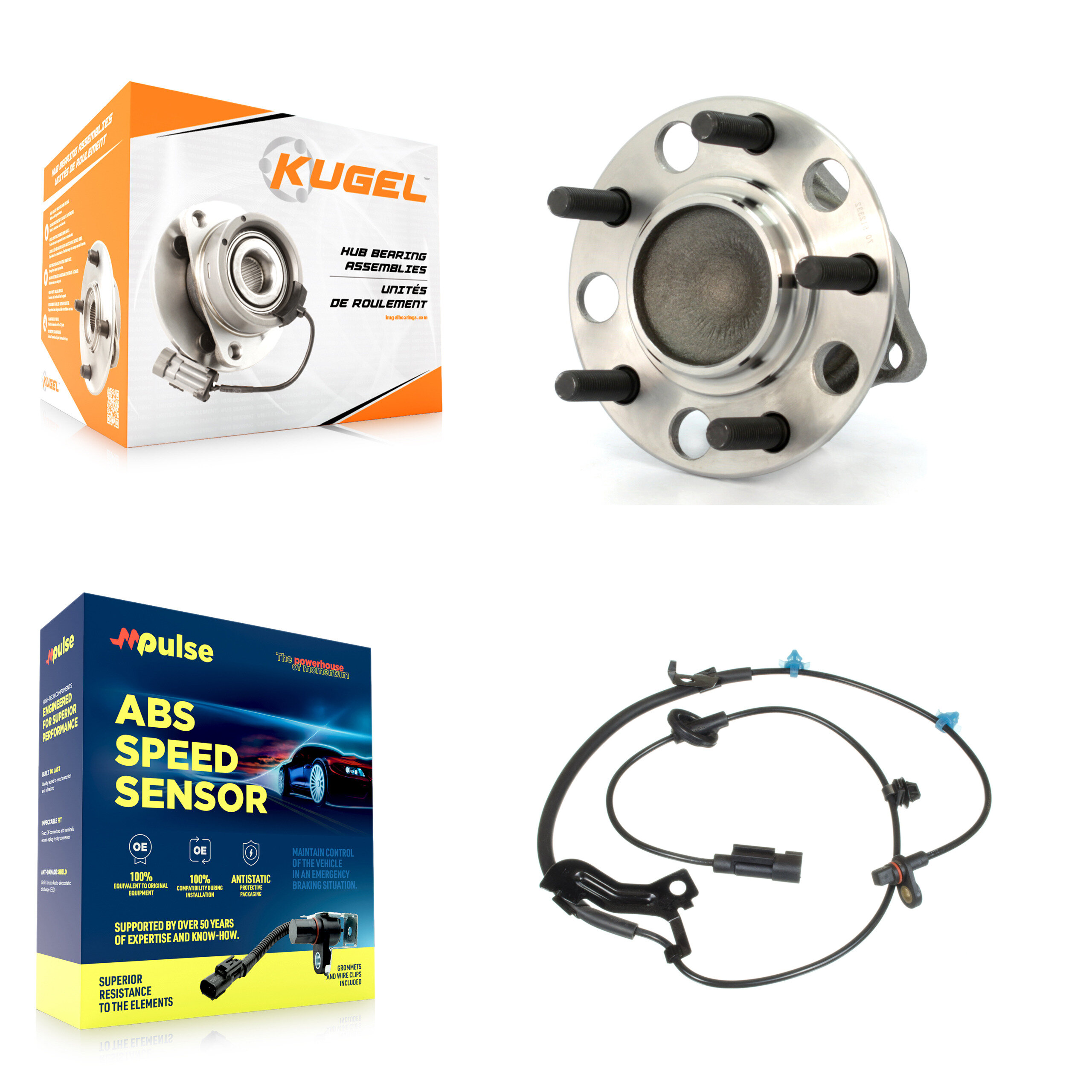 Kugel - K7S-100459 - Rear Wheel Bearing and Hub Assembly Kits