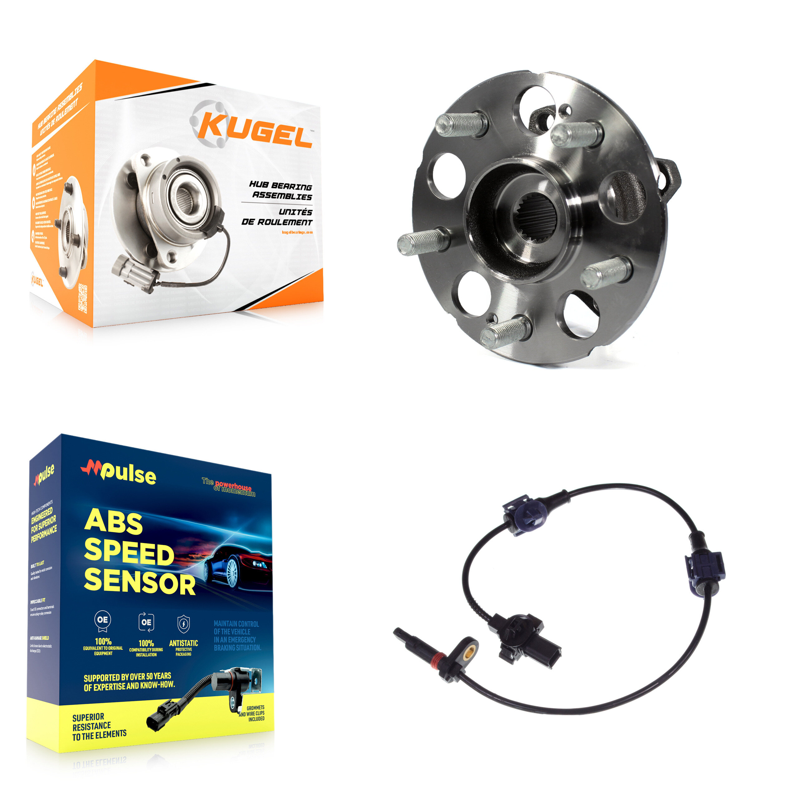 Kugel - K7S-100473 - Rear Wheel Bearing and Hub Assembly Kits