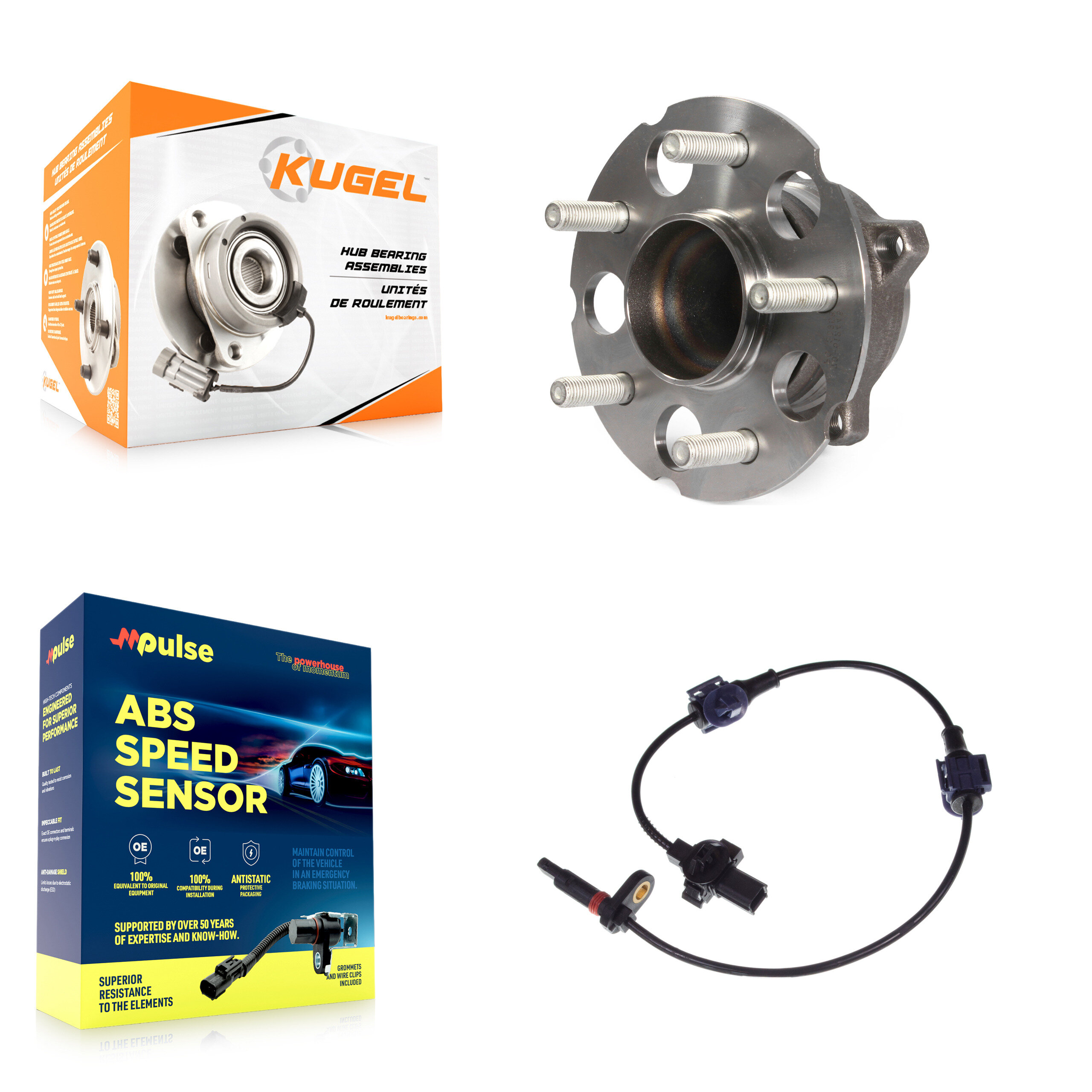 Kugel - K7S-100475 - Rear Wheel Bearing and Hub Assembly Kits