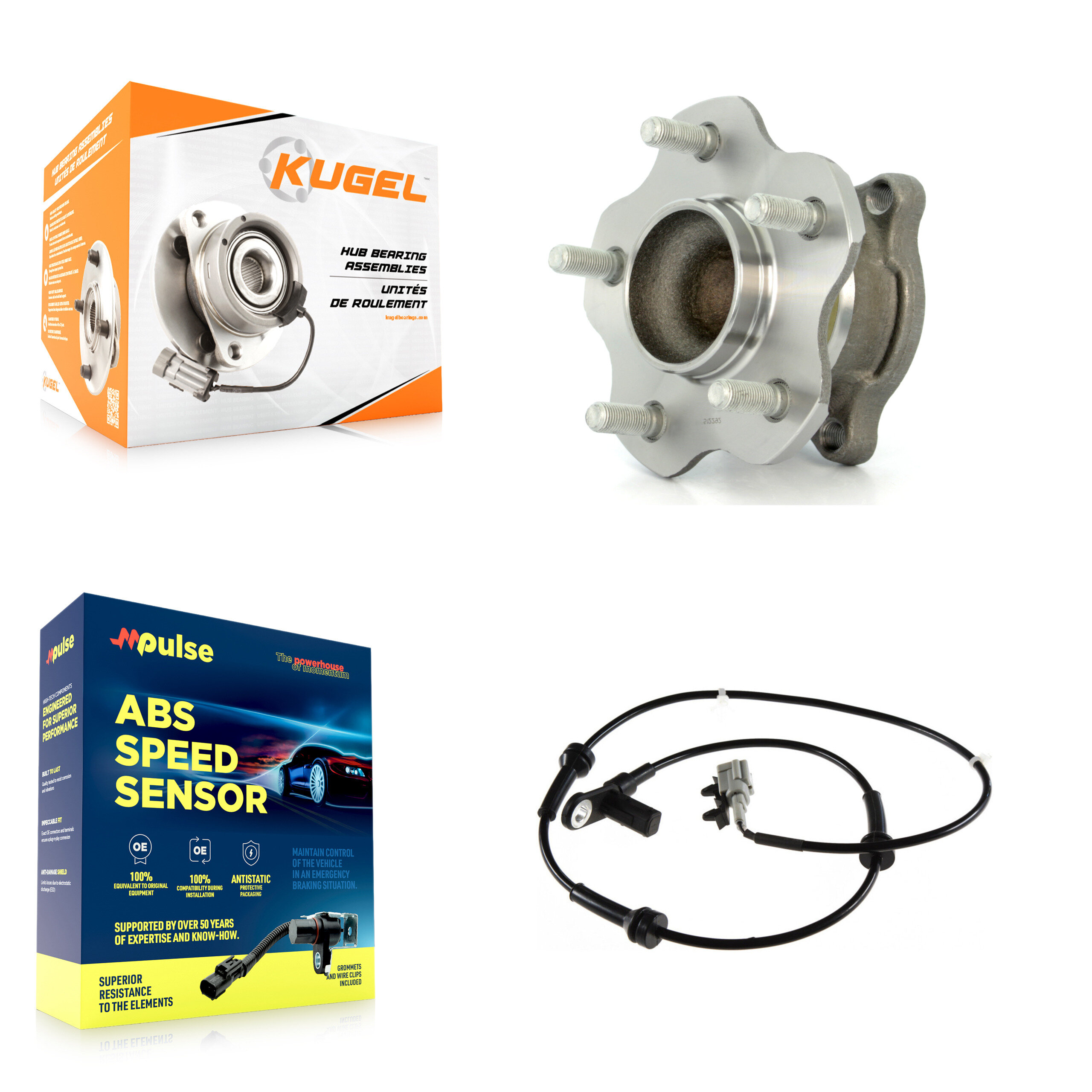 Kugel - K7S-100489 - Rear Wheel Bearing and Hub Assembly Kits