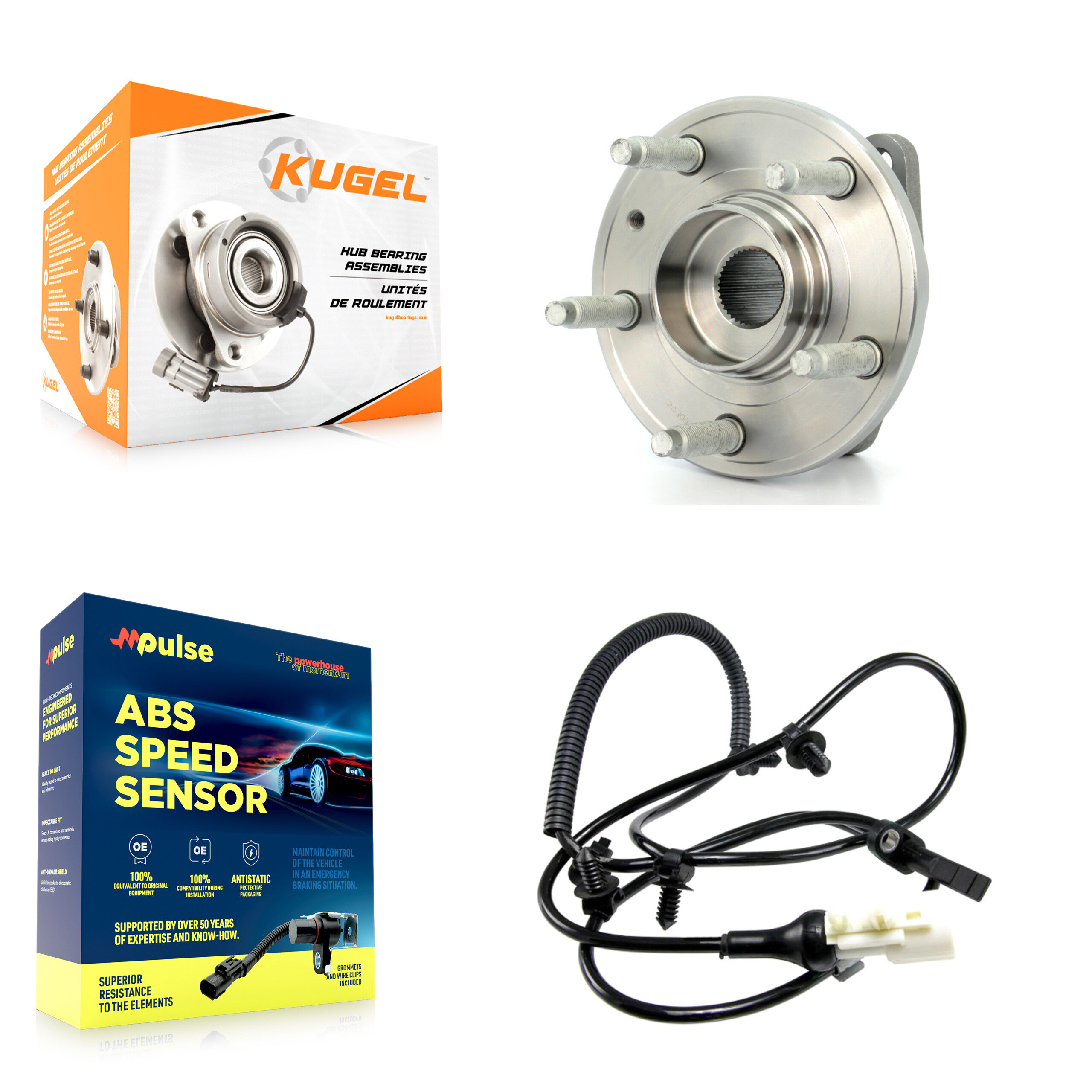Kugel - K7S-100497 - Rear Wheel Bearing and Hub Assembly Kits