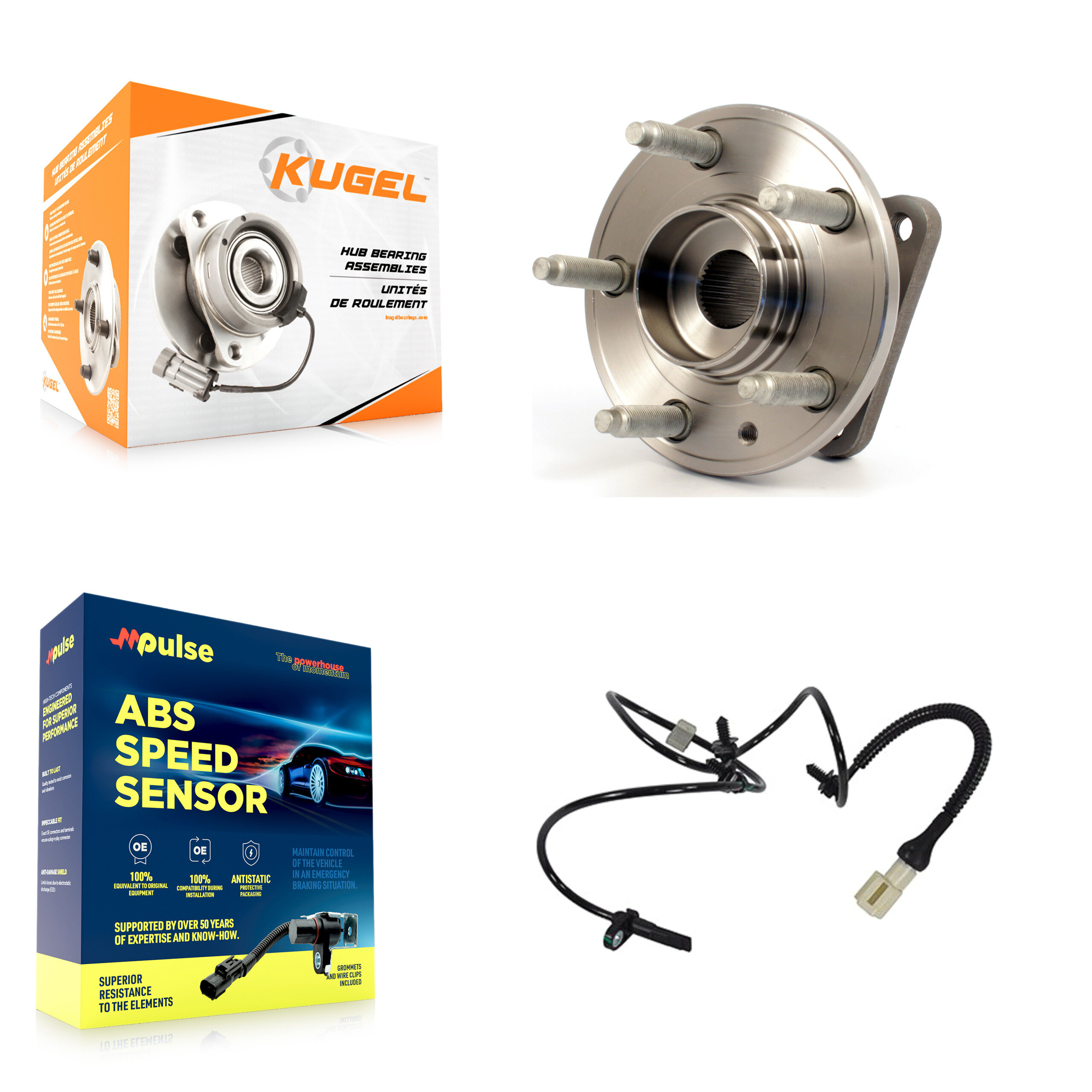 Kugel - K7S-100498 - Rear Wheel Bearing and Hub Assembly Kits
