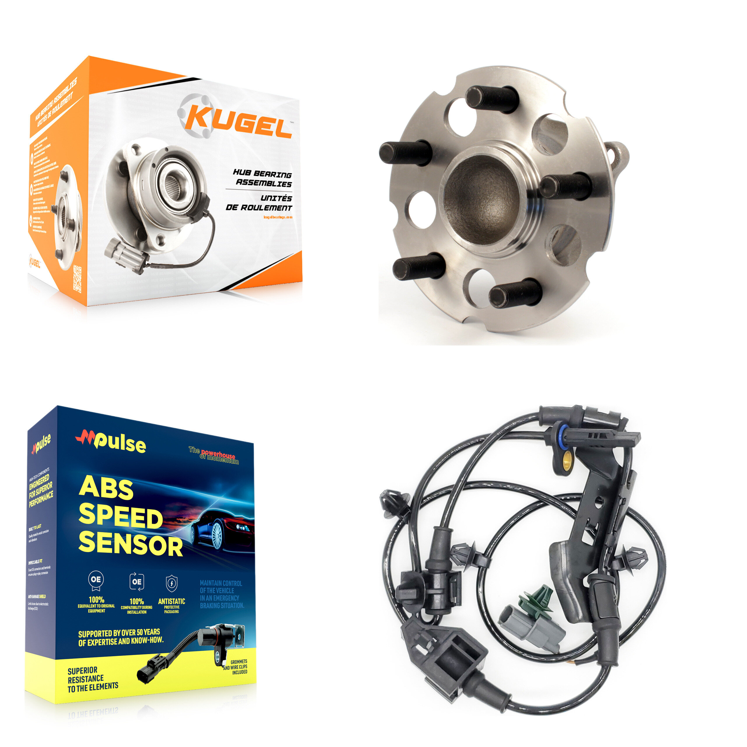 Kugel - K7S-100504 - Rear Wheel Bearing and Hub Assembly Kits