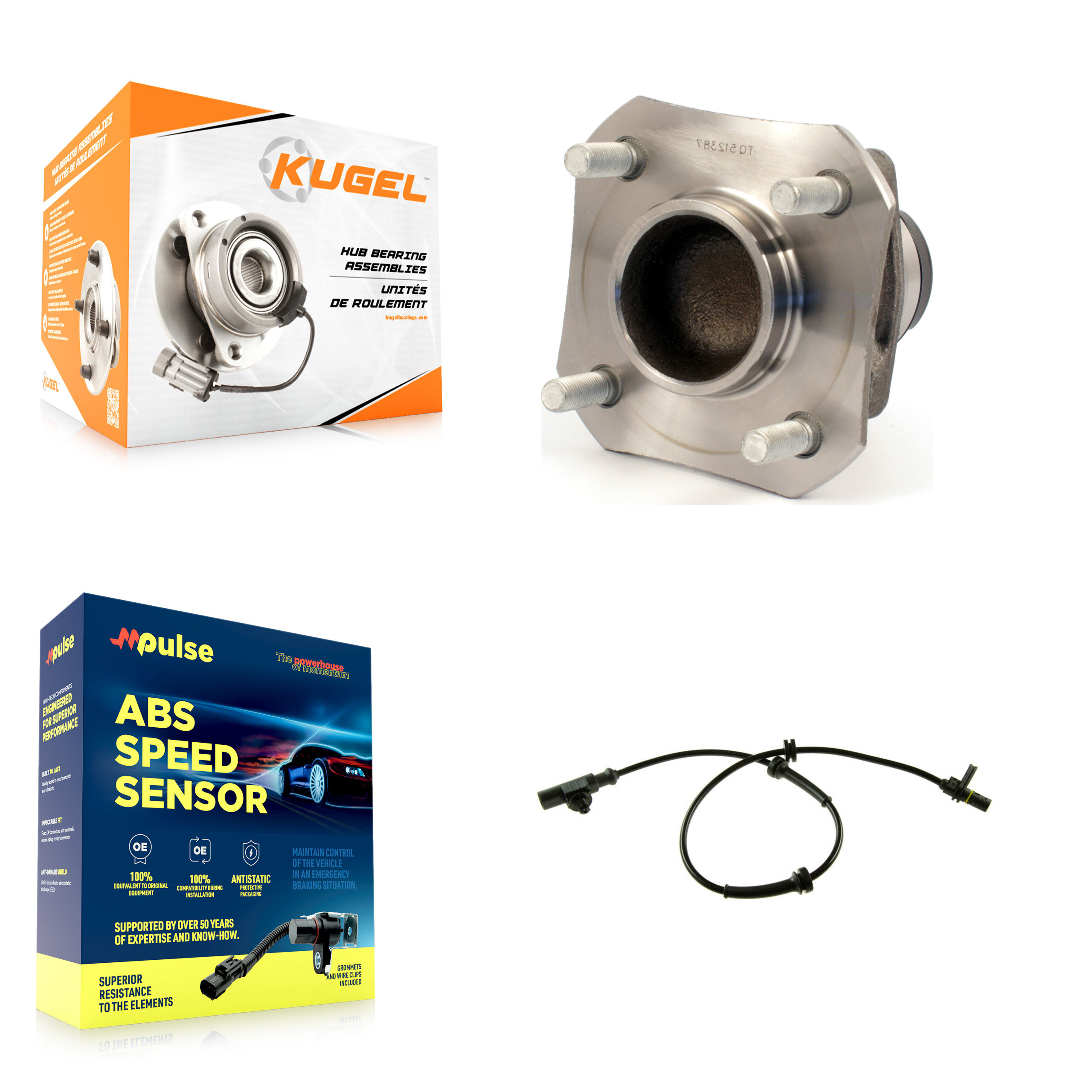Kugel - K7S-100506 - Rear Wheel Bearing and Hub Assembly Kits
