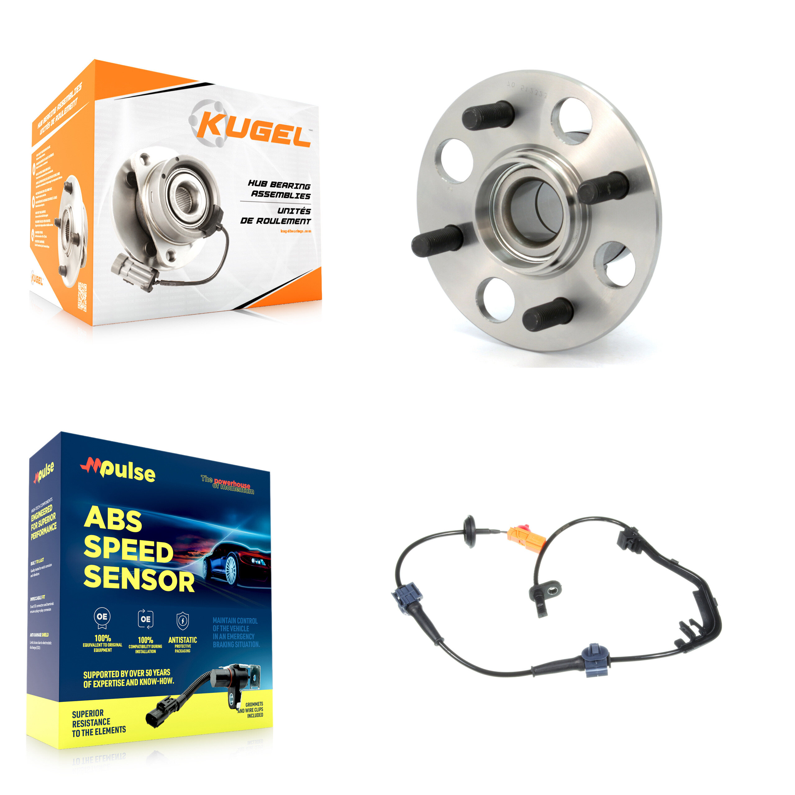 Kugel - K7S-100508 - Rear Wheel Bearing and Hub Assembly Kits