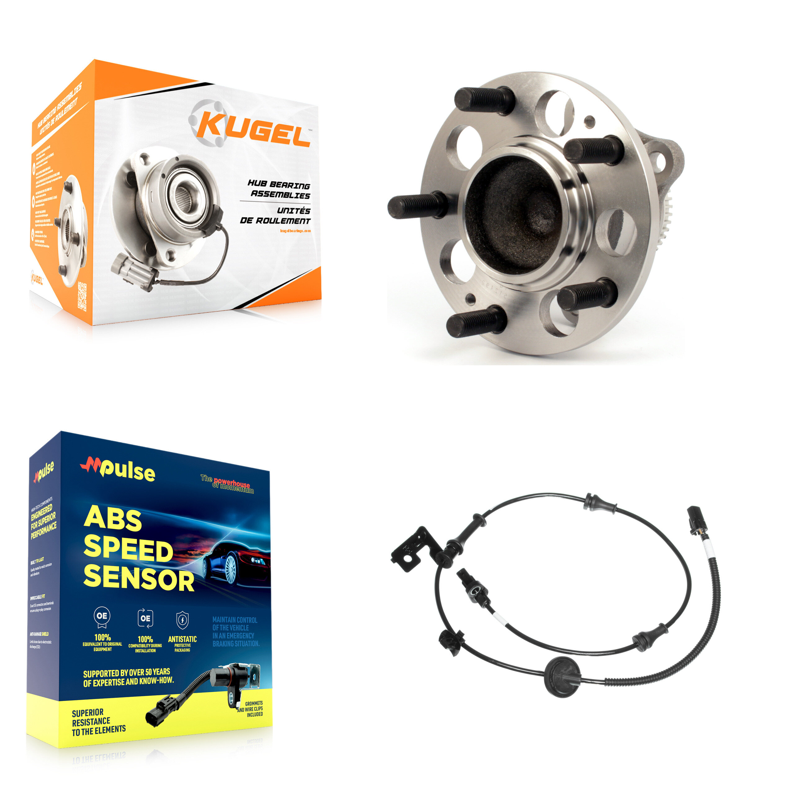 Kugel - K7S-100516 - Rear Wheel Bearing and Hub Assembly Kits