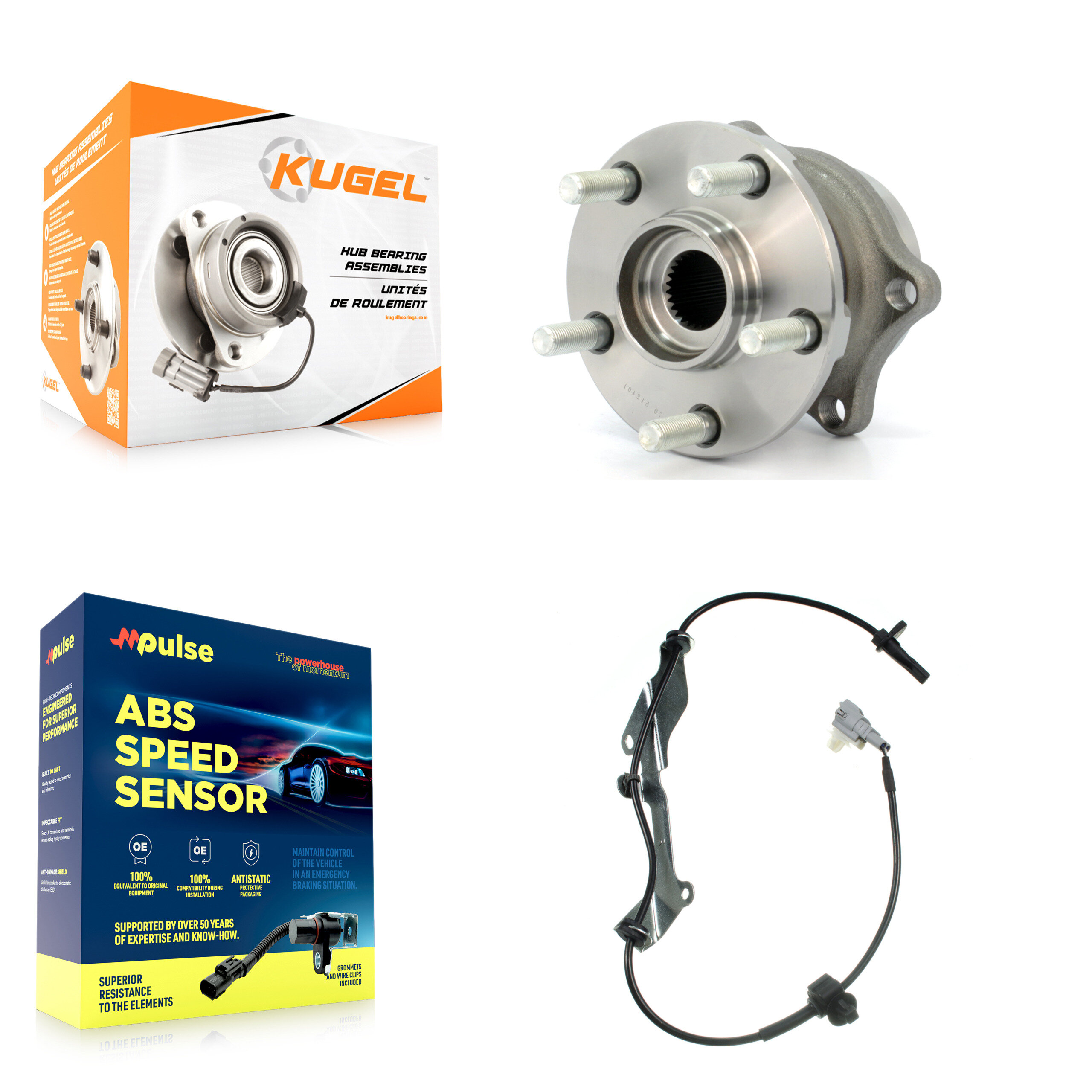 Kugel - K7S-100524 - Rear Wheel Bearing and Hub Assembly Kits