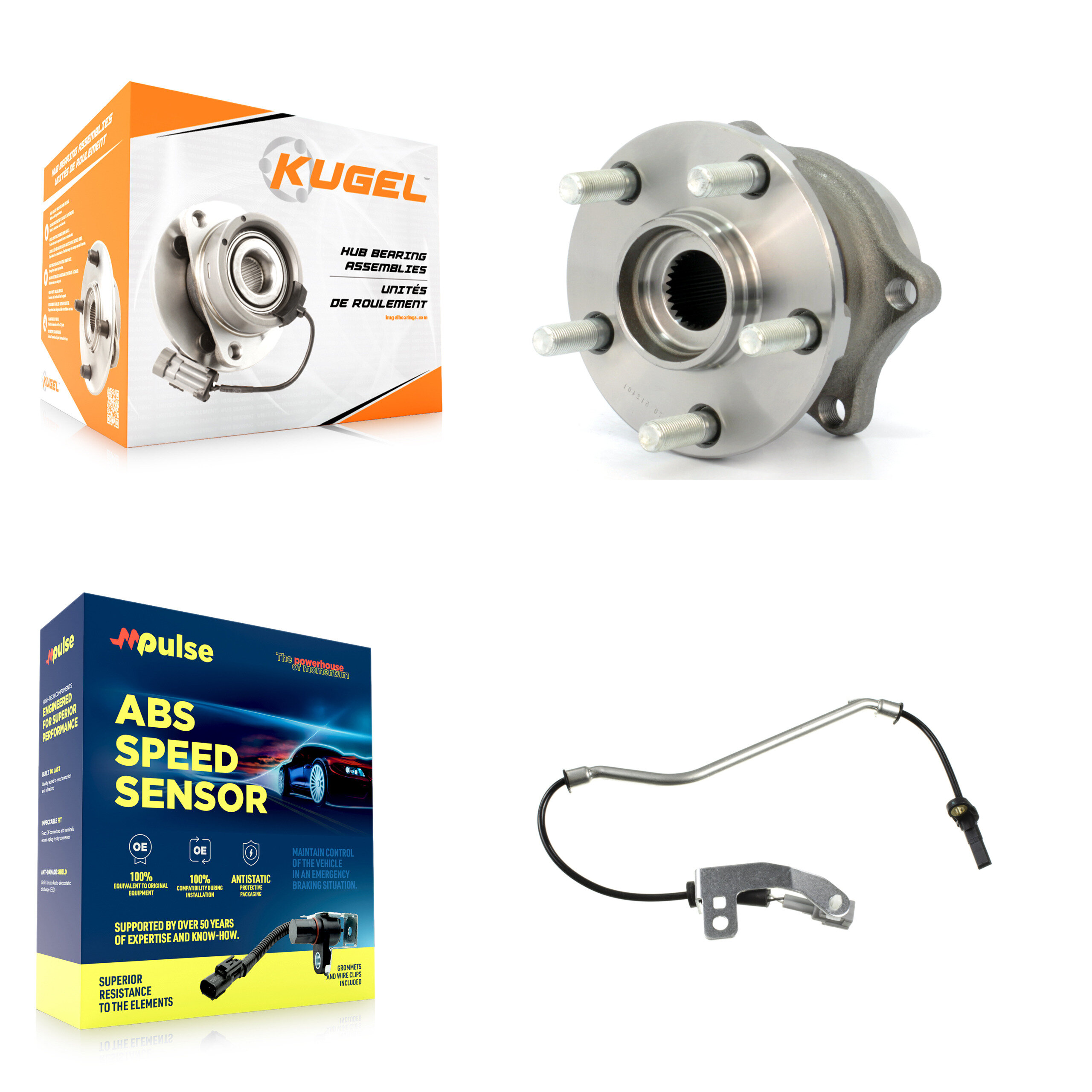 Kugel - K7S-100525 - Rear Wheel Bearing and Hub Assembly Kits