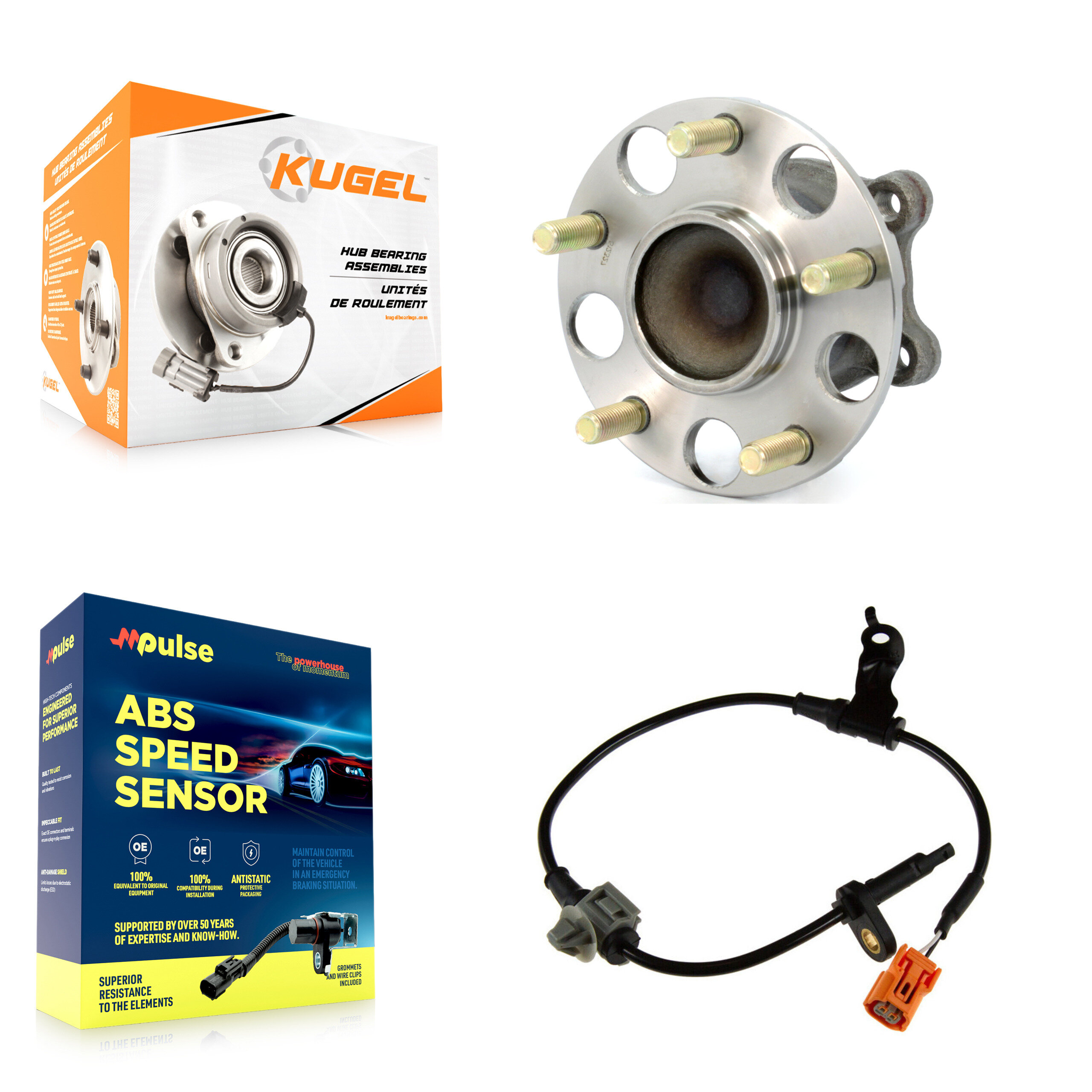 Kugel - K7S-100526 - Rear Wheel Bearing and Hub Assembly Kits
