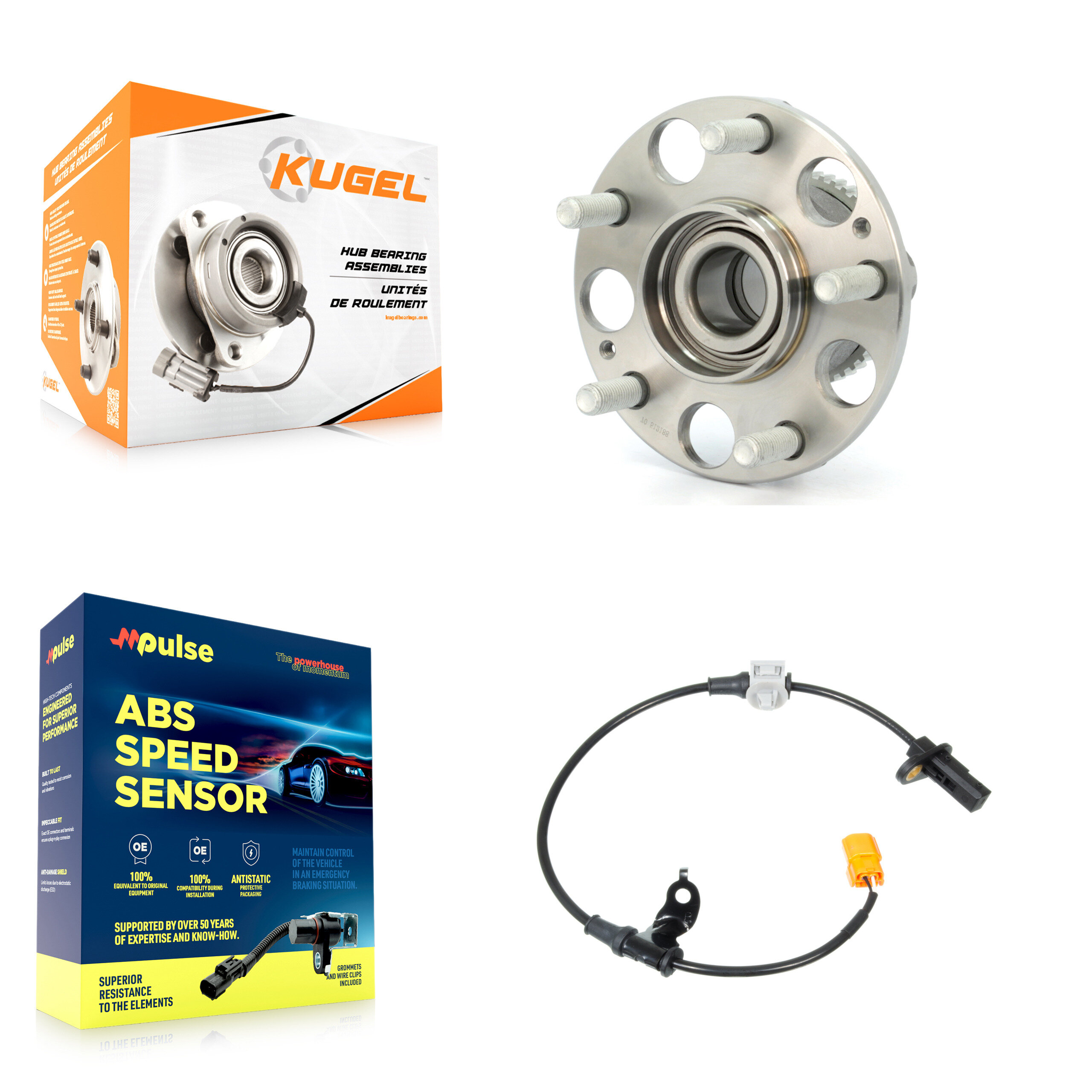 Kugel - K7S-100527 - Rear Wheel Bearing and Hub Assembly Kits