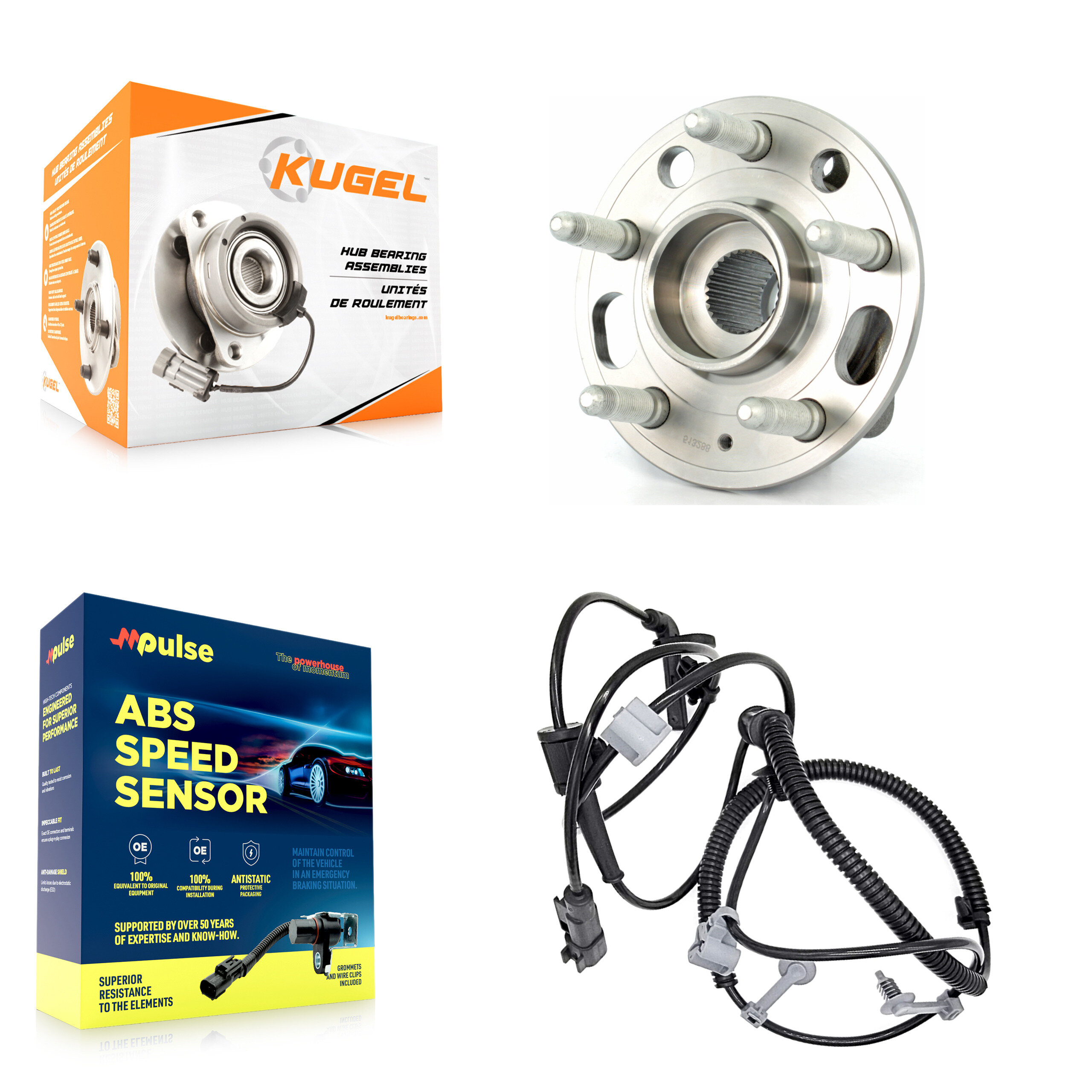 Kugel - K7S-100529 - Rear Wheel Bearing and Hub Assembly Kits
