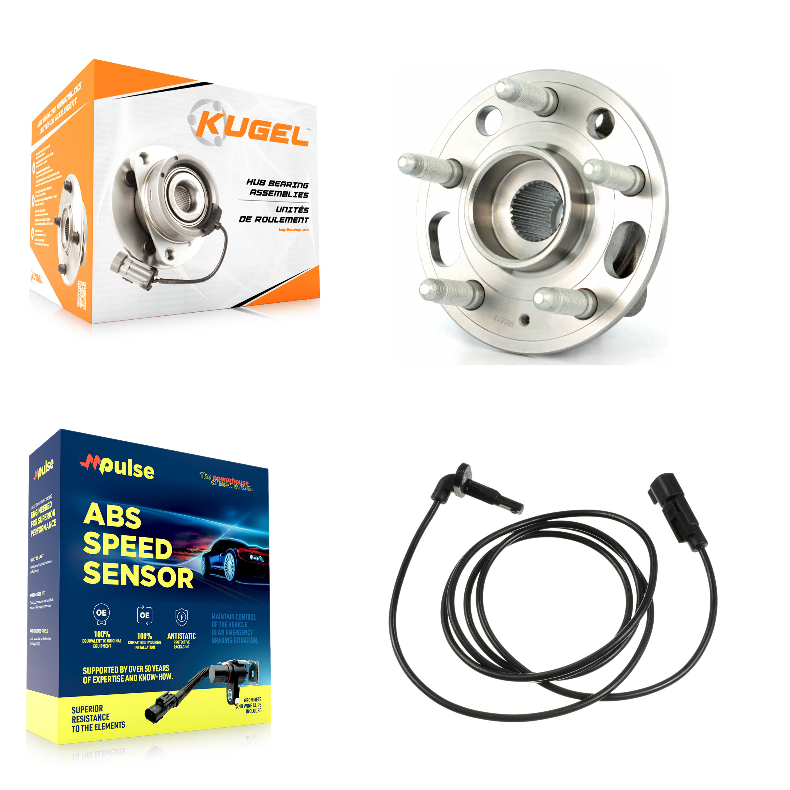 Kugel - K7S-100530 - Rear Wheel Bearing and Hub Assembly Kits