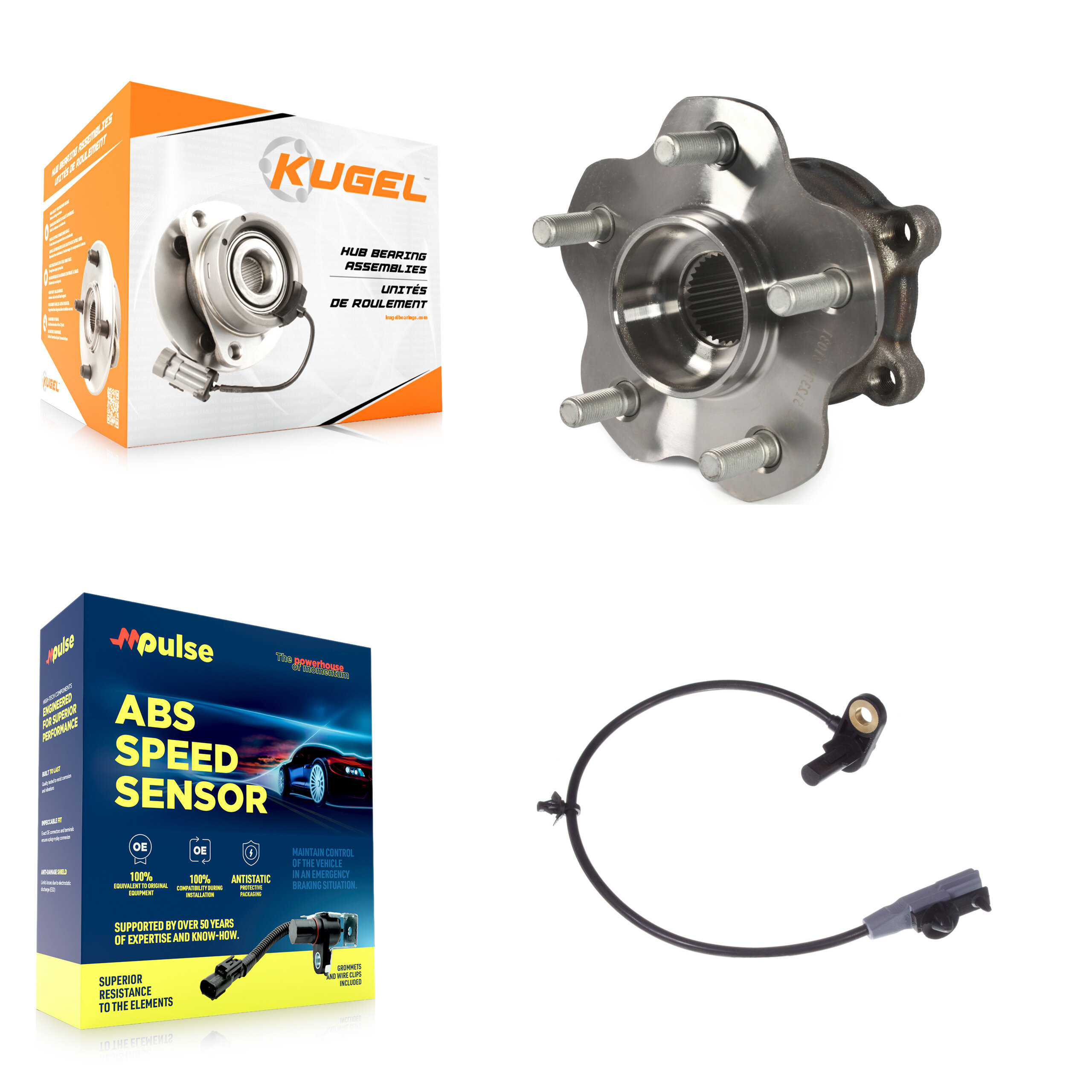 Kugel - K7S-100539 - Rear Wheel Bearing and Hub Assembly Kits