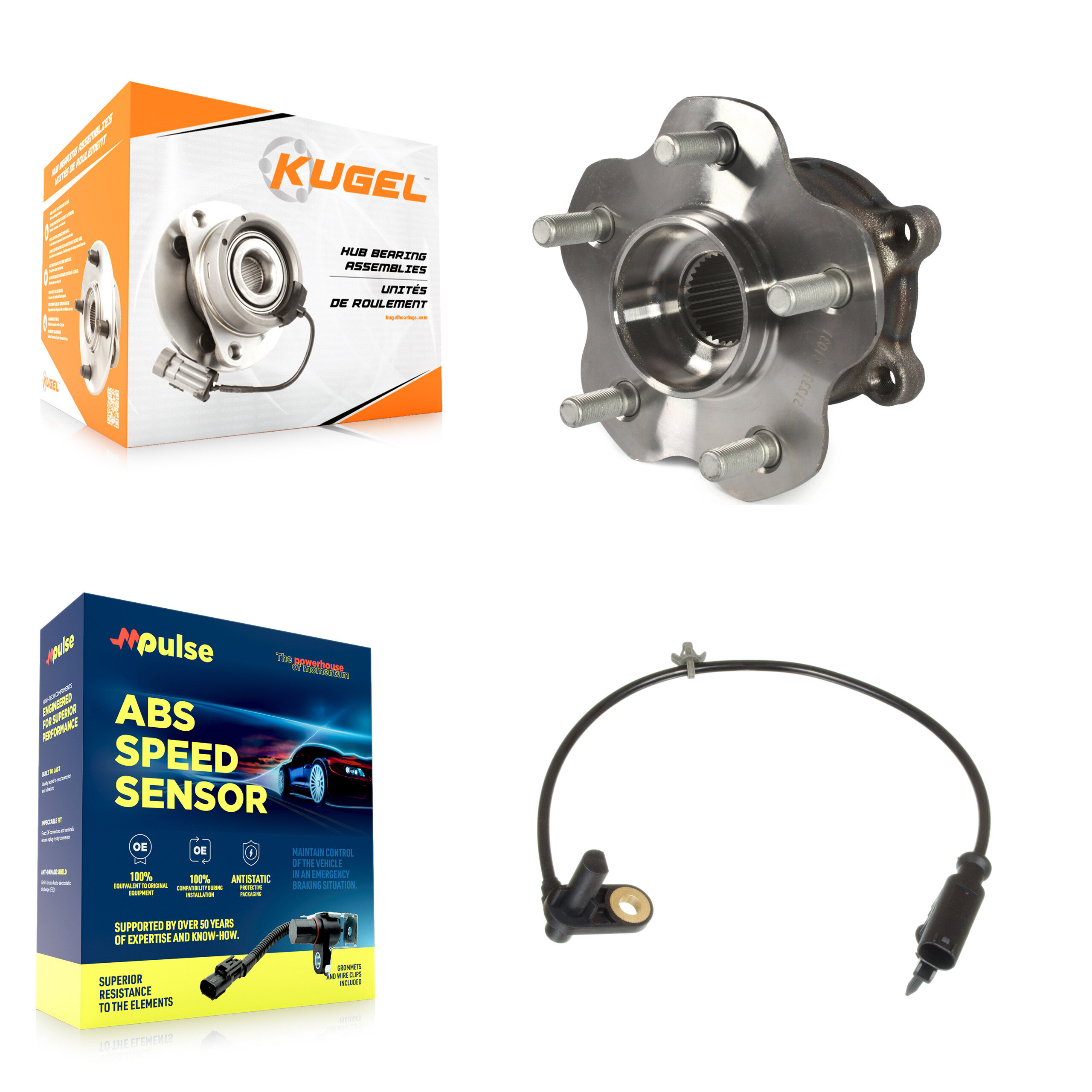 Kugel - K7S-100540 - Rear Wheel Bearing and Hub Assembly Kits