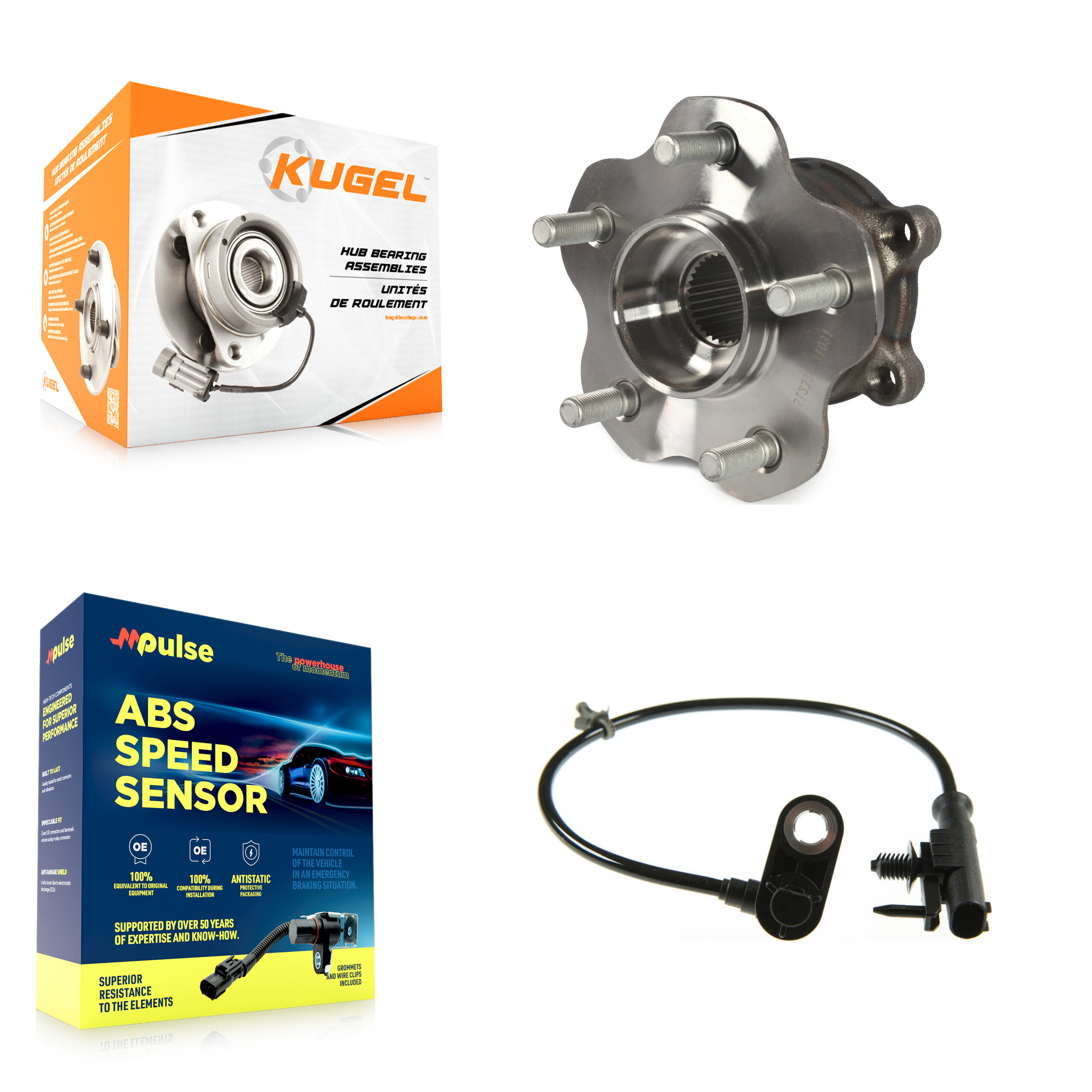 Kugel - K7S-100542 - Rear Wheel Bearing and Hub Assembly Kits
