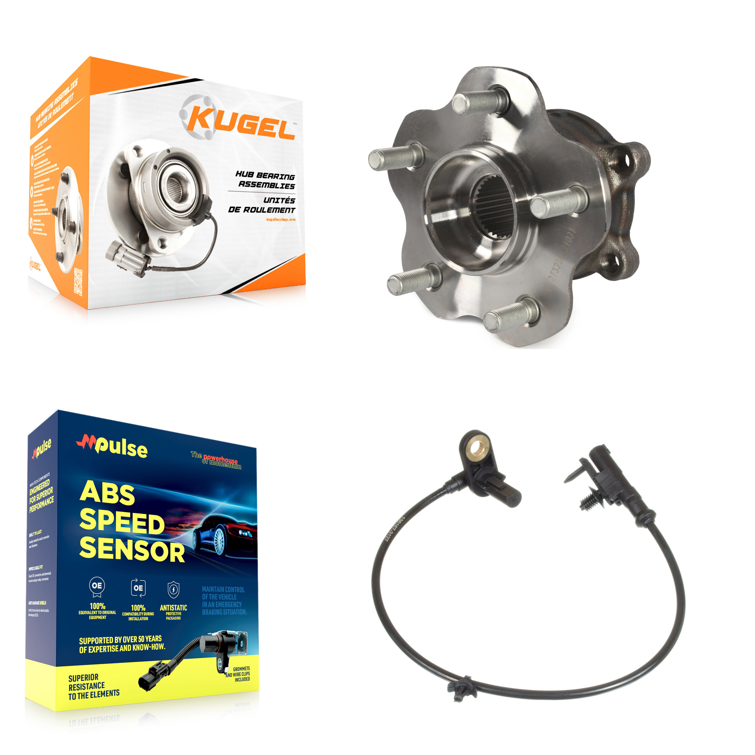 Kugel - K7S-100543 - Rear Wheel Bearing and Hub Assembly Kits