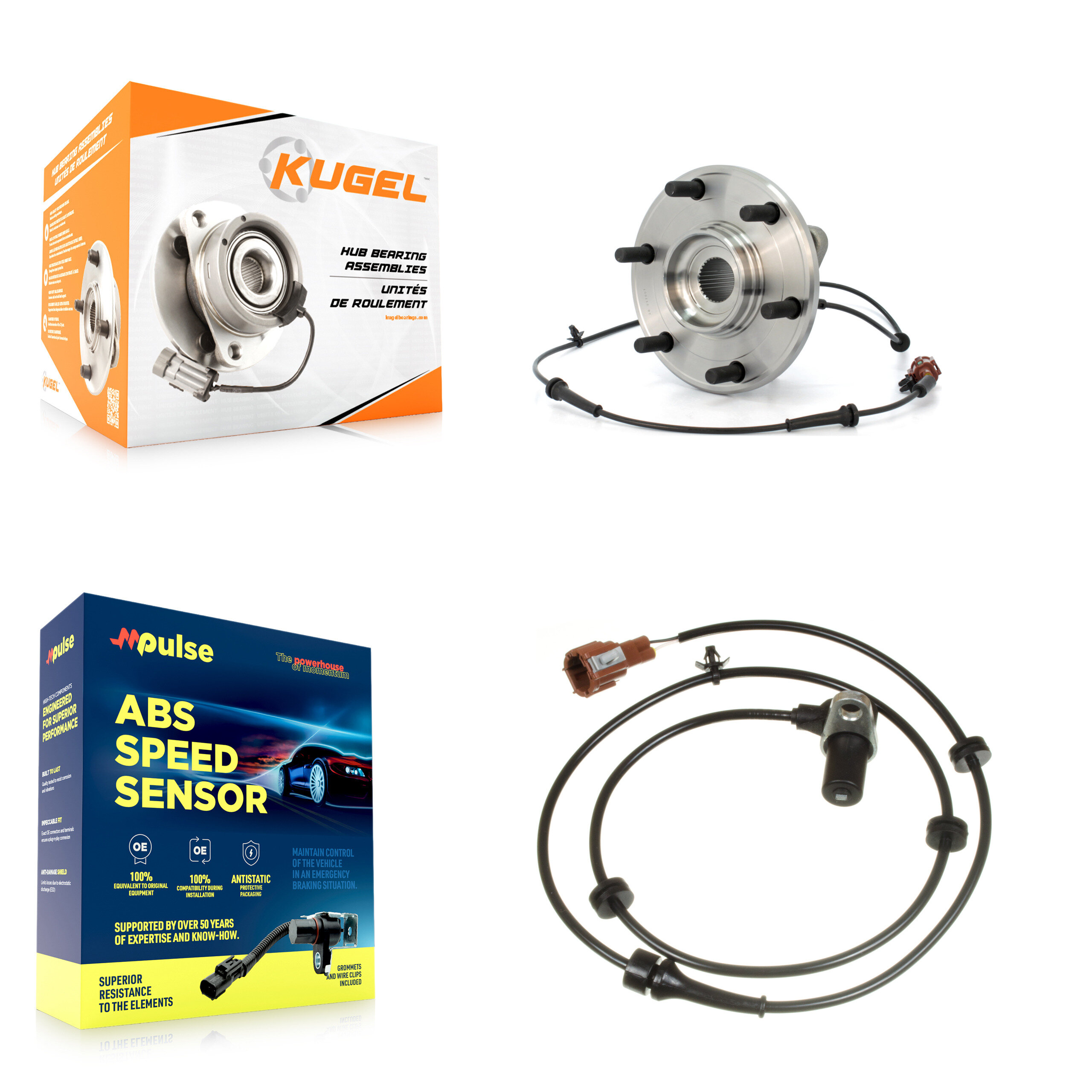 Kugel - K7S-100545 - Rear Wheel Bearing and Hub Assembly Kits
