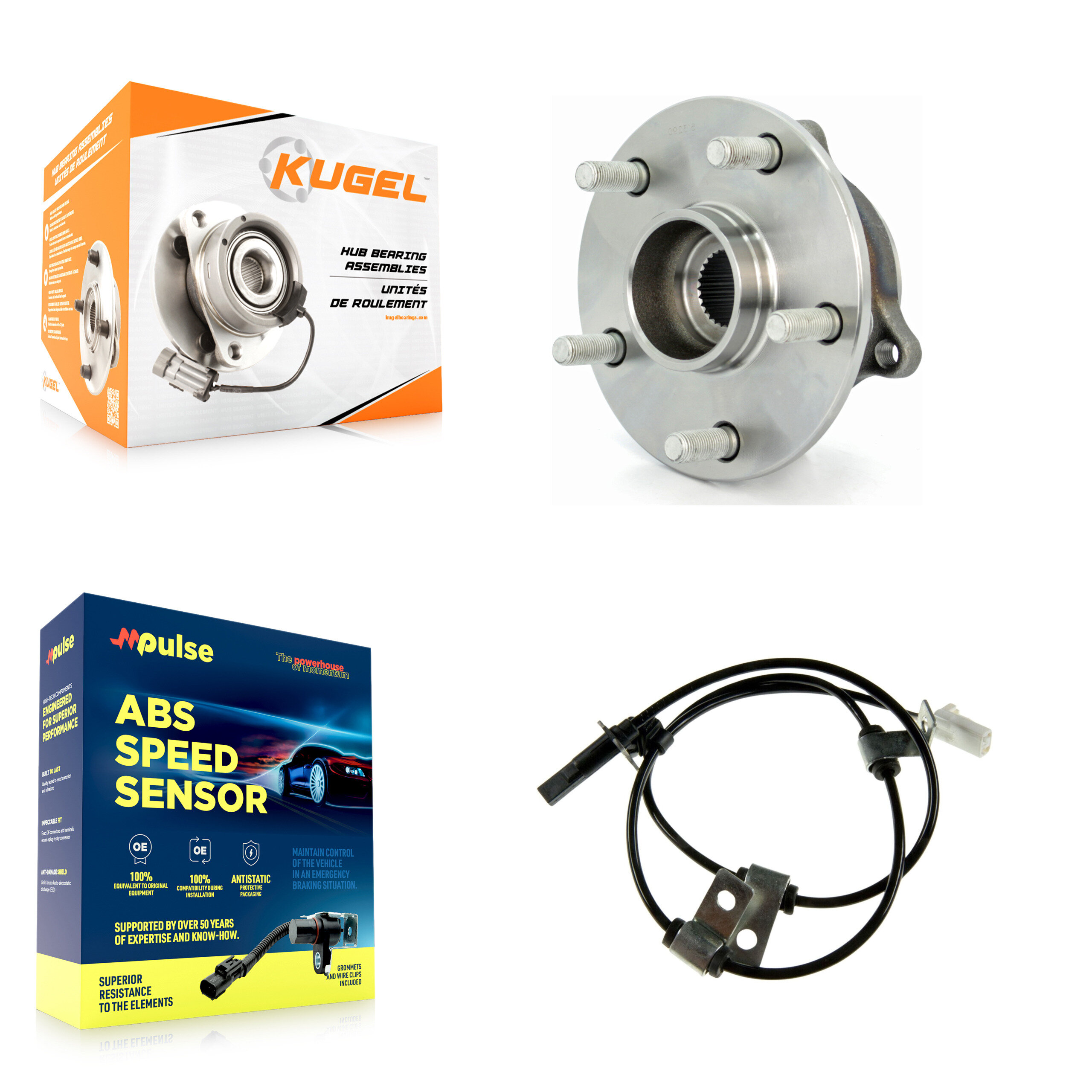 Kugel - K7S-100550 - Rear Wheel Bearing and Hub Assembly Kits