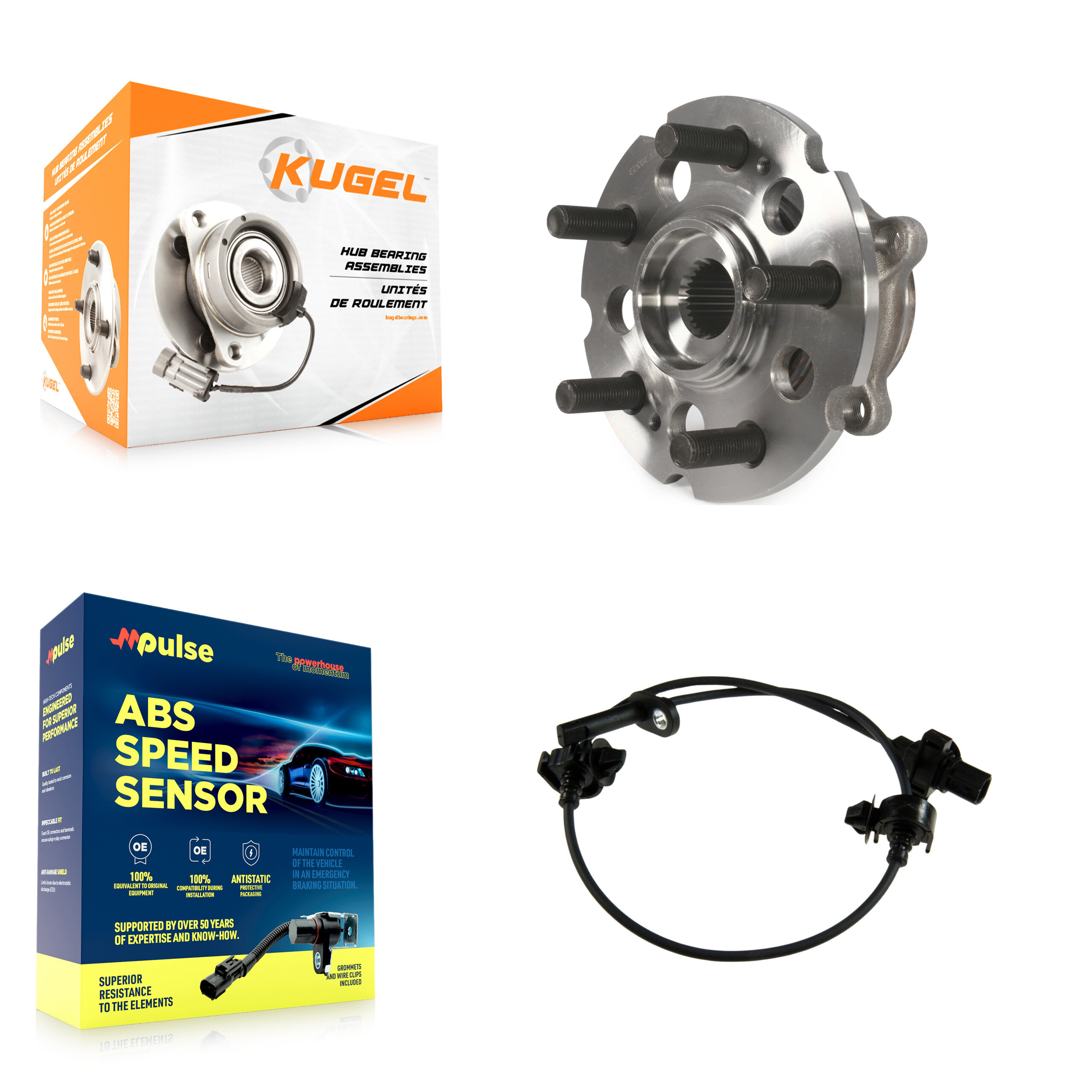 Kugel - K7S-100575 - Rear Wheel Bearing and Hub Assembly Kits